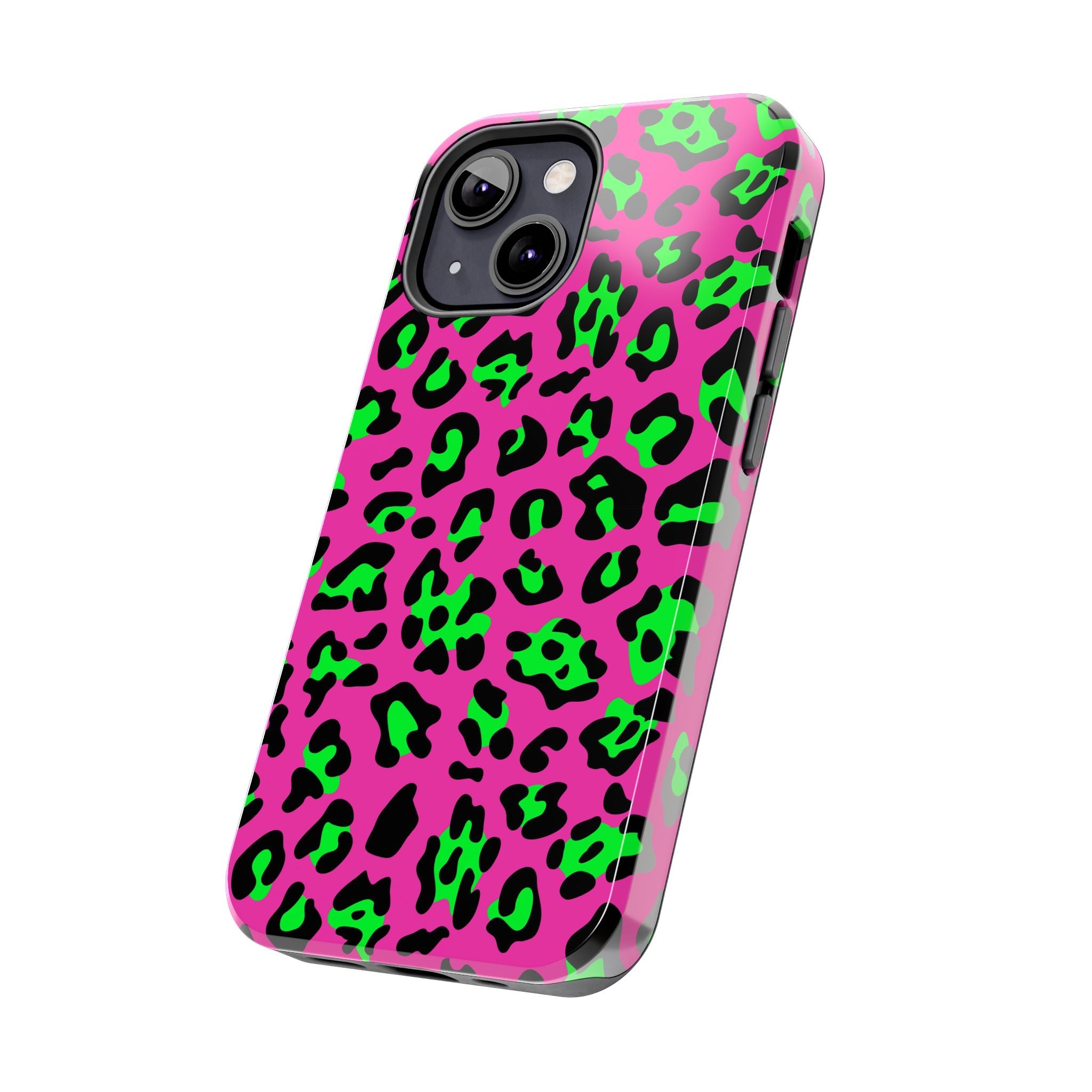 neon-green-pink-leopard-iphone-tough-case-stylish-phone-cover-protective-cellphone-case-trendy-smartphone-accessory-gift-for-