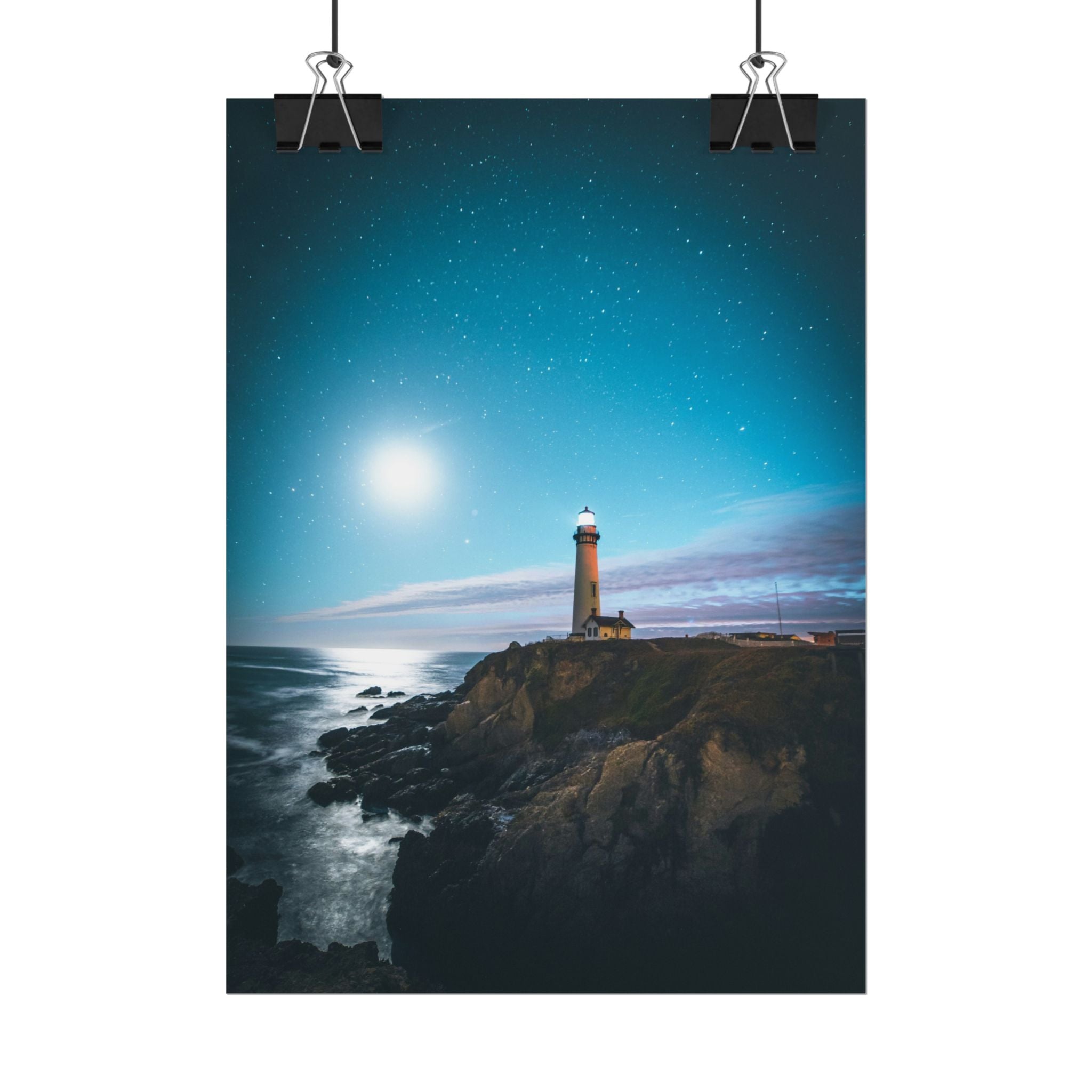lighthouse-on-rock-poster-print-coastal-wall-art-nautical-wall-decor-beach-house-decoration-seaside-wall-ocean-wall-art
