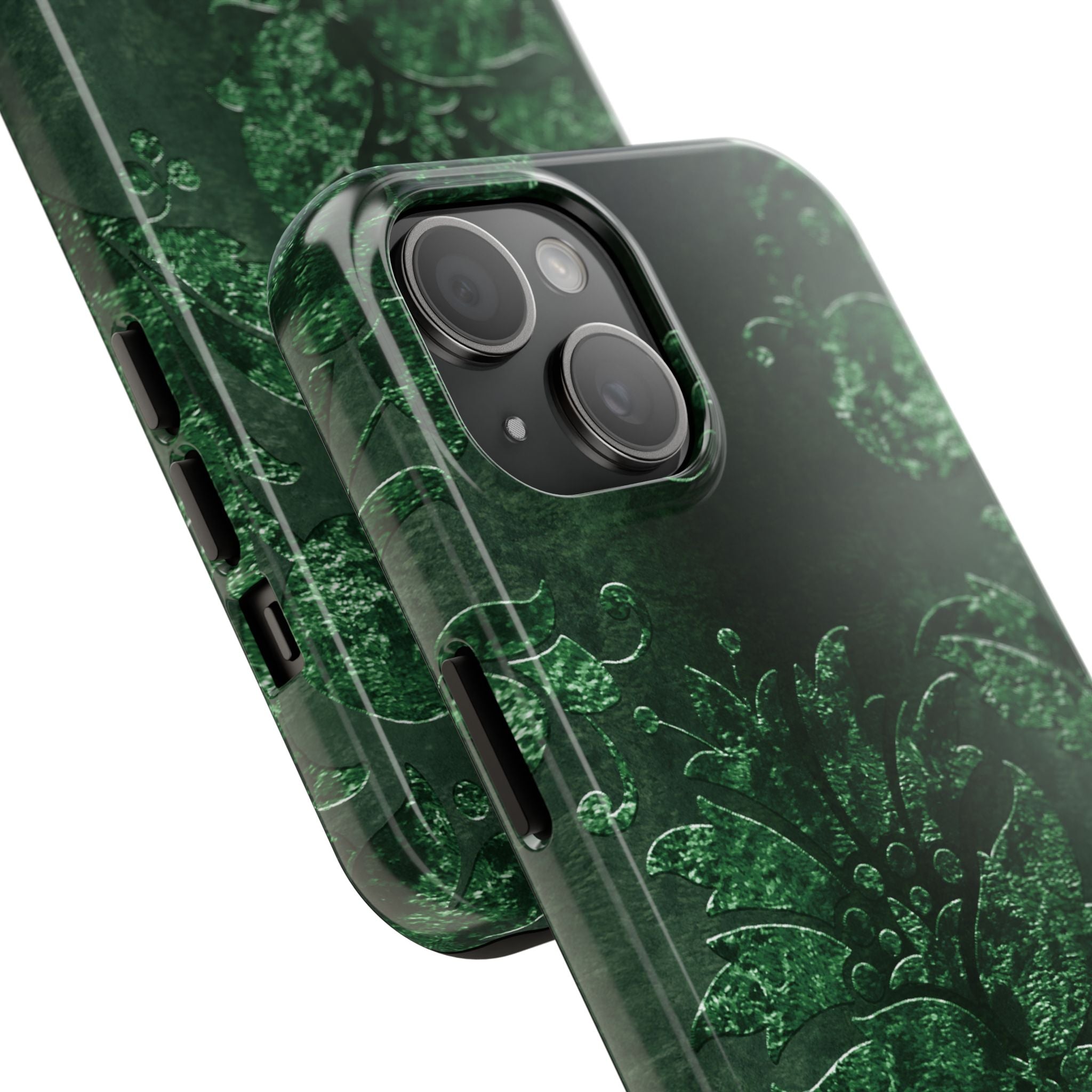 embossed-emerald-velvet-tough-iphone-case-protective-iphone-cover-heavy-duty-iphone-case-rugged-phone-case-durable-smartphone