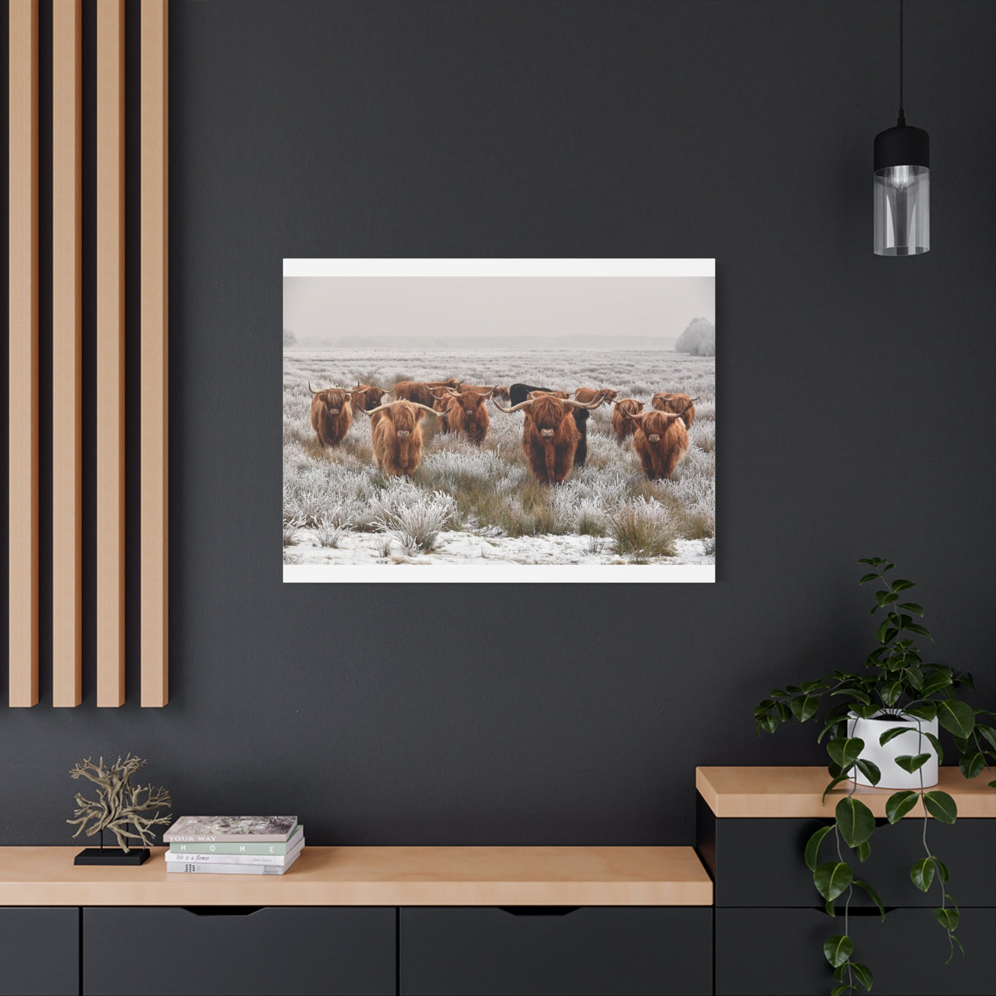 canvas-wall-art-scottish-highland-cow-longhorn-home-decor-stretched-matte-canvas-print-wall-hanging-farmhouse-art-rustic