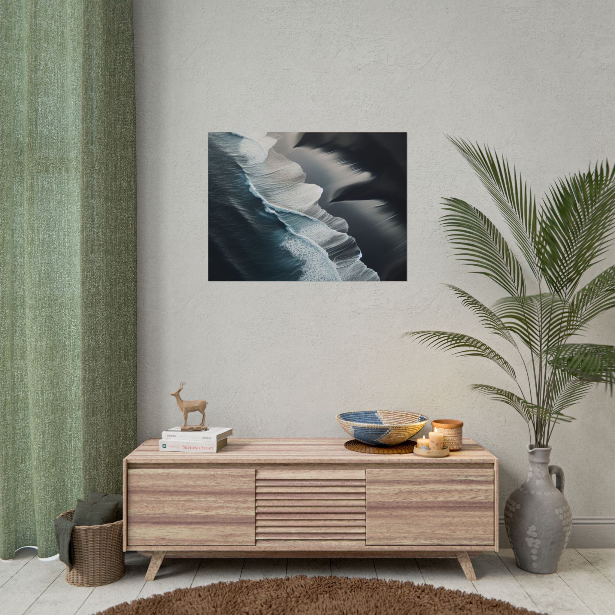 beach-wall-art-ocean-minimalist-poster-print-coastal-photography-ocean-print-sand-landscape-home-office-decoration