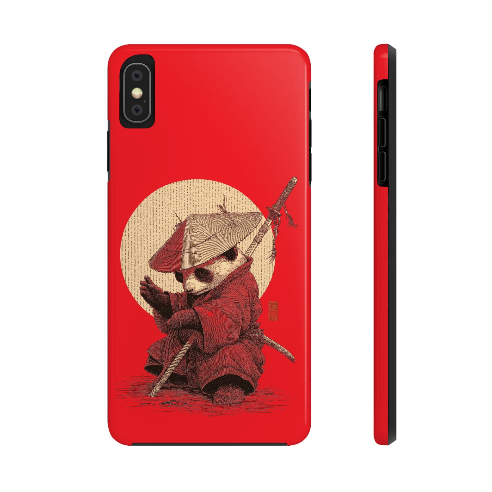 japanese-samurai-panda-iphone-tough-case-kawaii-animal-phone-cover-protective-phone-cover-japandi-art-iphone-case