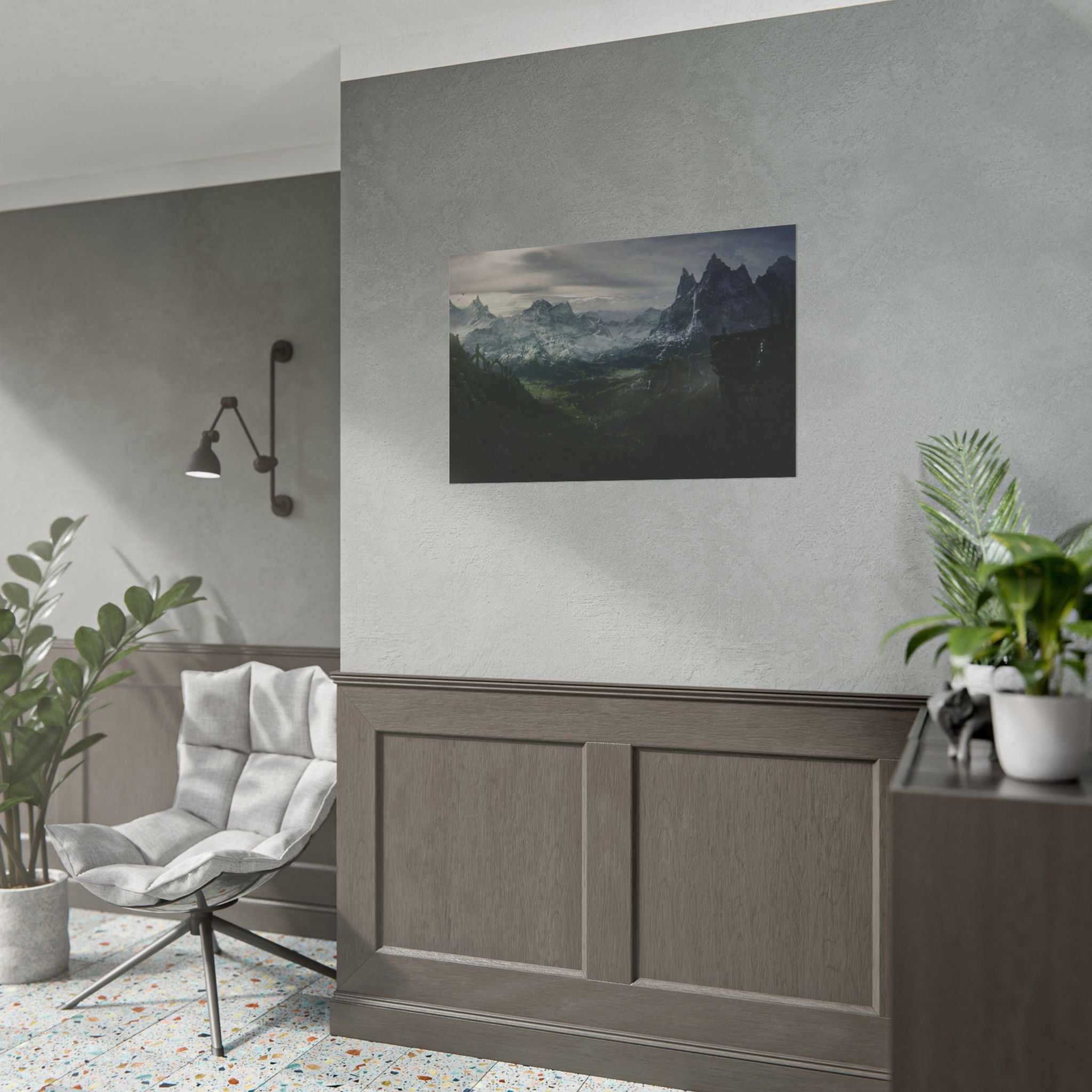 the-elder-scrolls-skyrim-poster-wall-art-scenery-dragon-and-viking-game-poster-print-room-decor-warrior-gaming