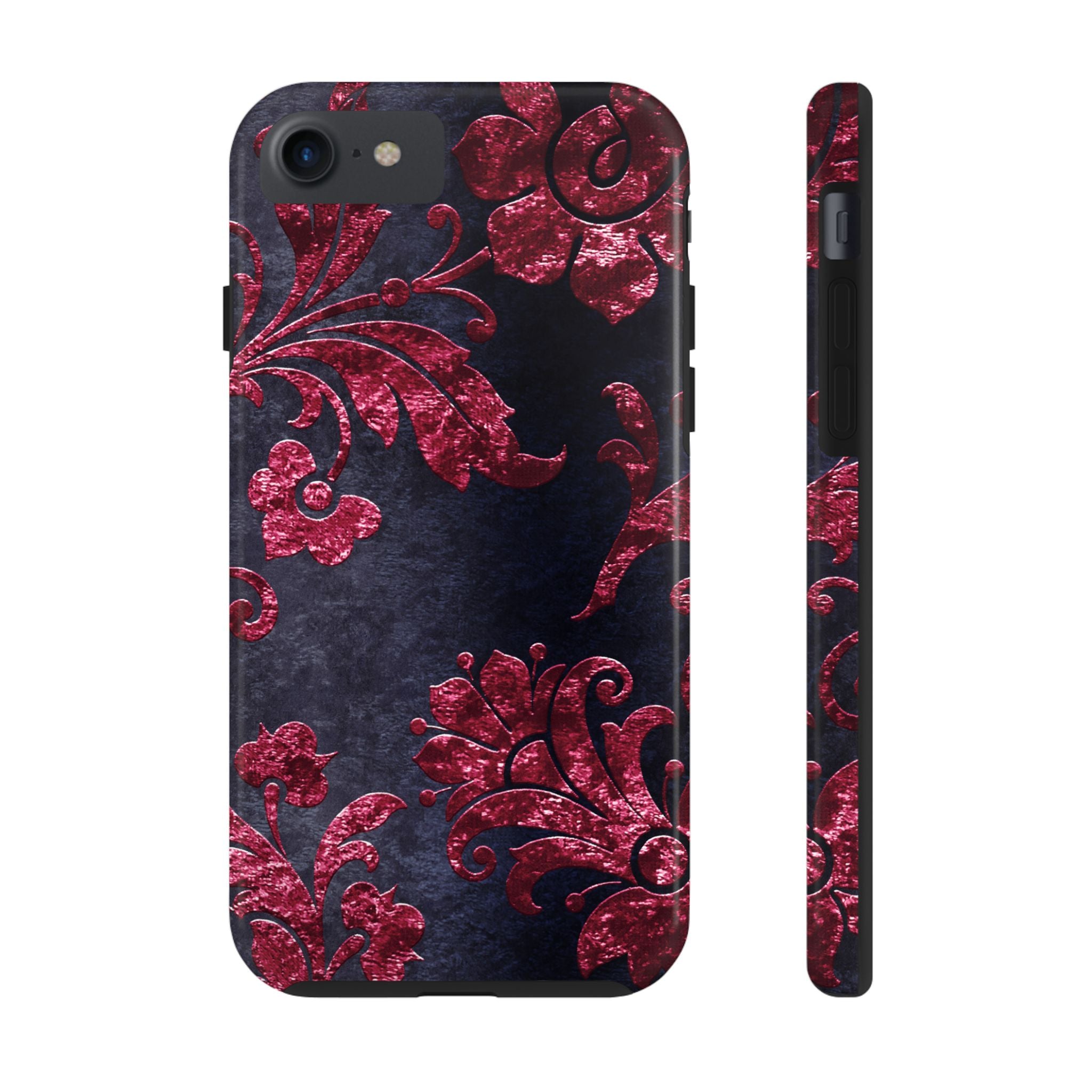 embossed-burgundy-velvet-tough-iphone-case-protective-iphone-cover-heavy-duty-iphone-case-rugged-phone-case-durable-smartphon