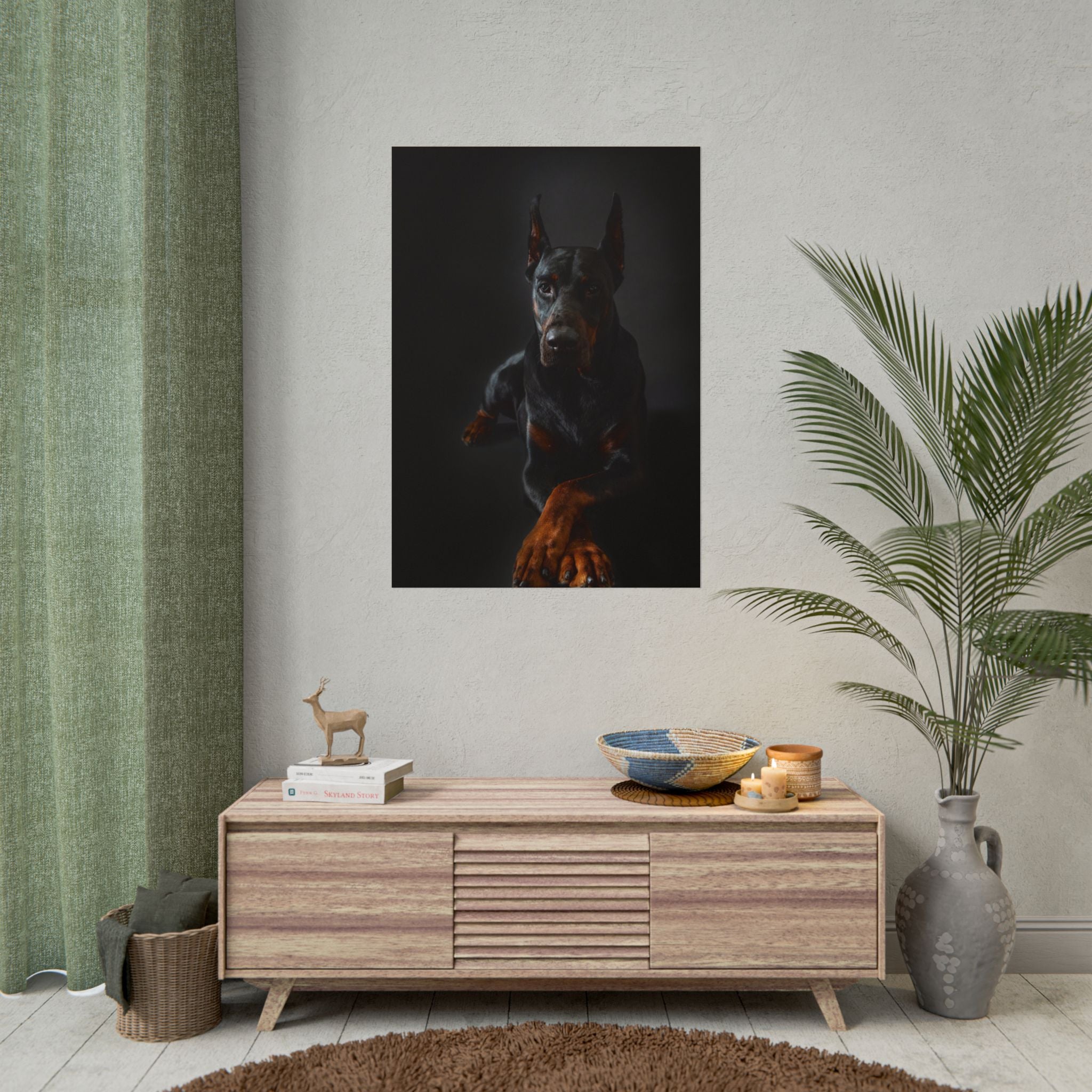 doberman-pincher-poster-print-rolled-posters-wall-art-home-decor-dog-lover-gift-animal-art-room-decoration