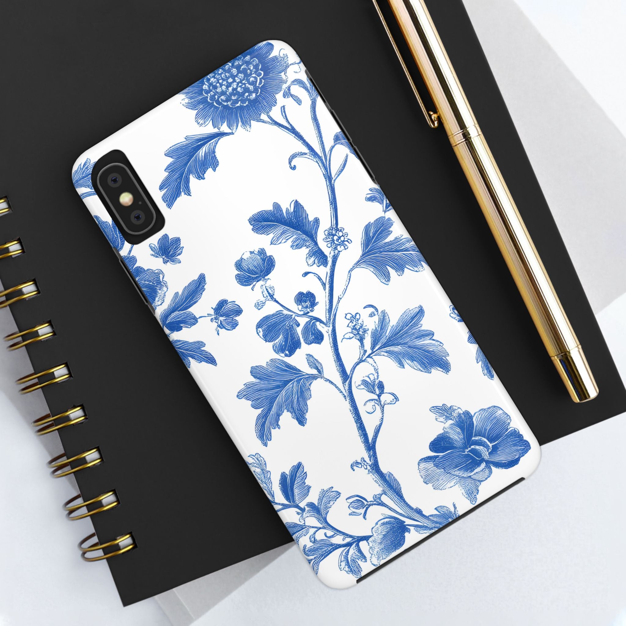 french-toile-floral-tough-iphone-case-blue-iphone-cover-protective-iphone-case-hard-shell-iphone-case-vintage-design-iphone-c