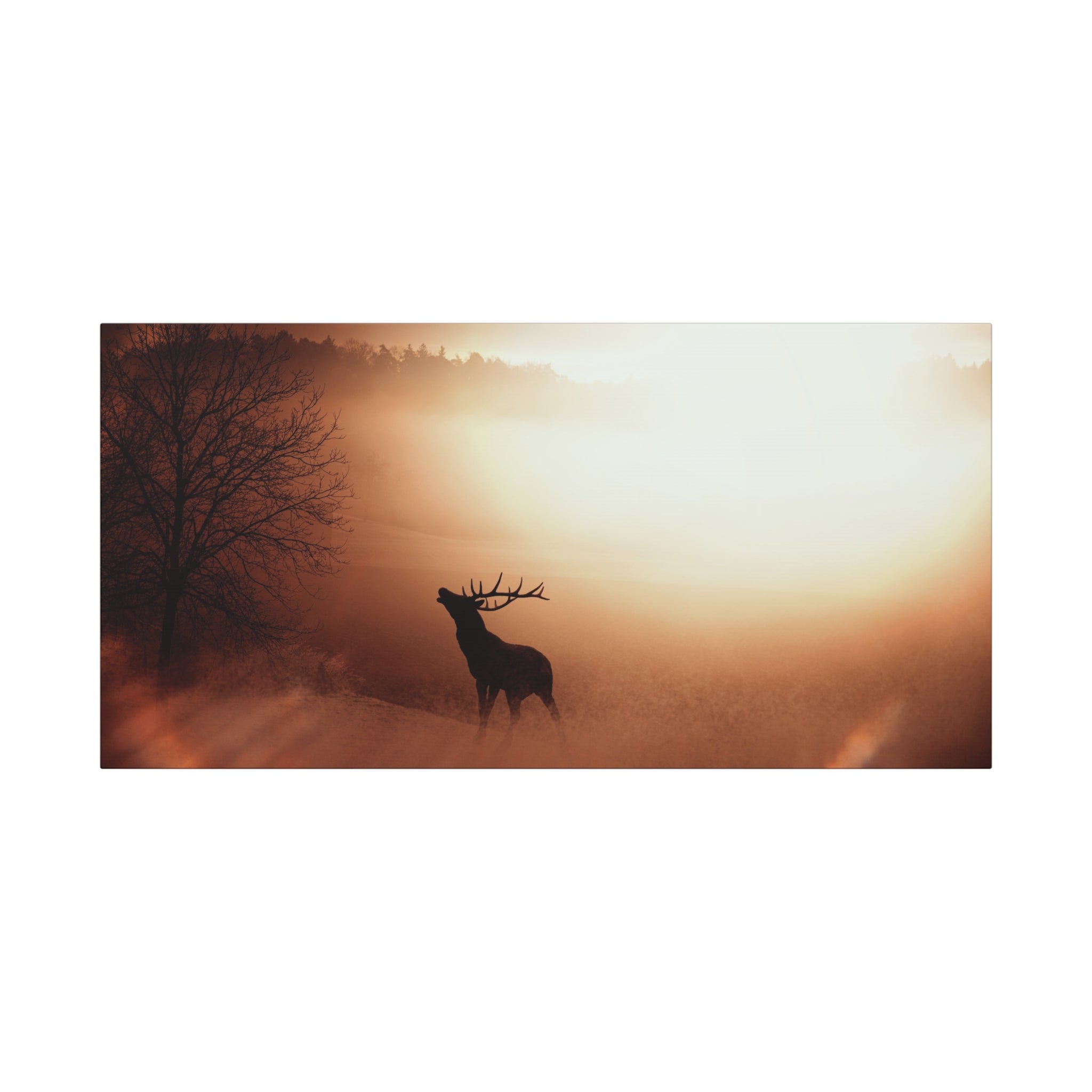 canvas-print-elk-in-forest-nature-home-decor-animal-wall-art-wildlife-decor-matte-stretched-canvas