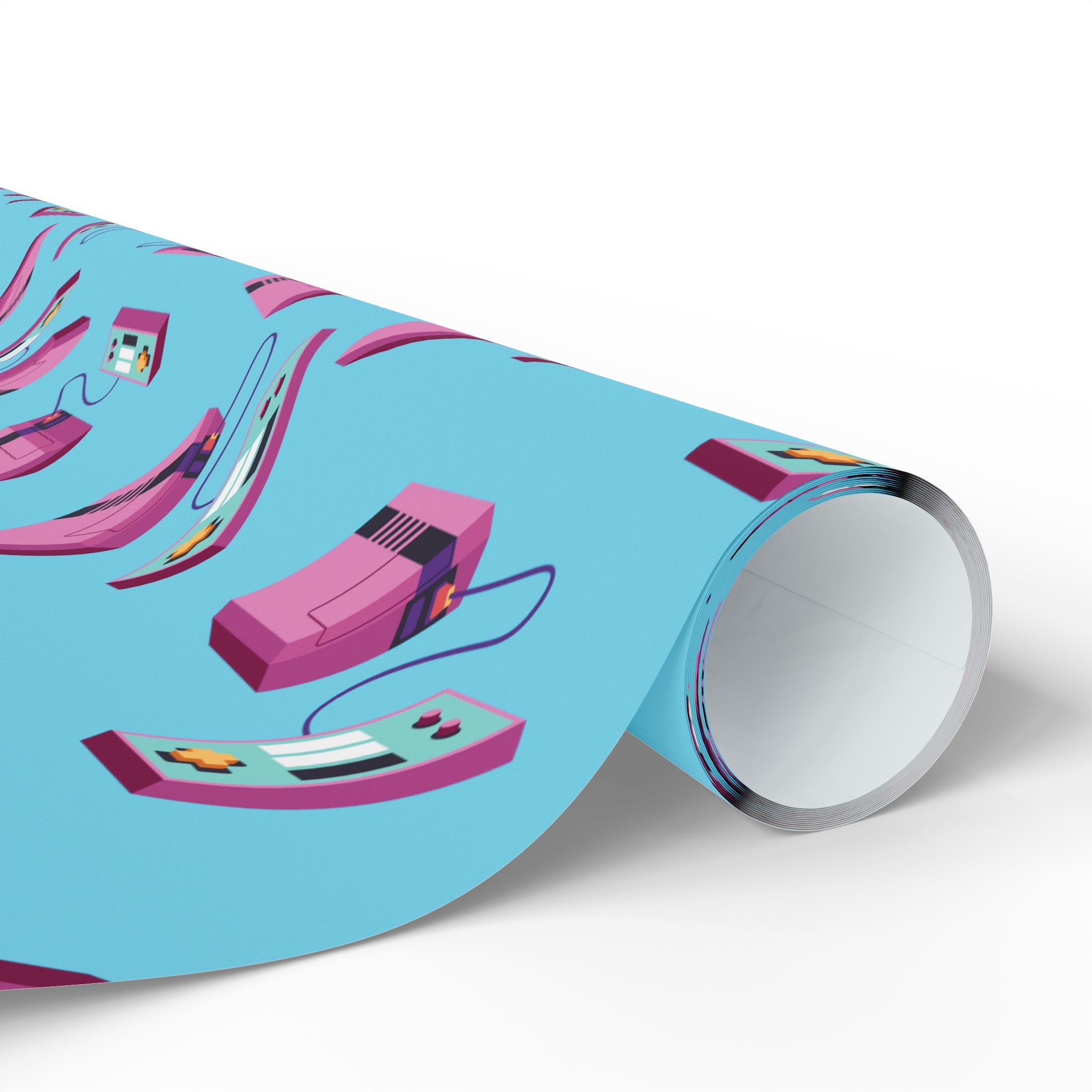 gamer-wrapping-papers-gaming-console-retro-game-gift-wrap-video-game-themed-decoration-geeky-christmas-present-wrap-unique-bi