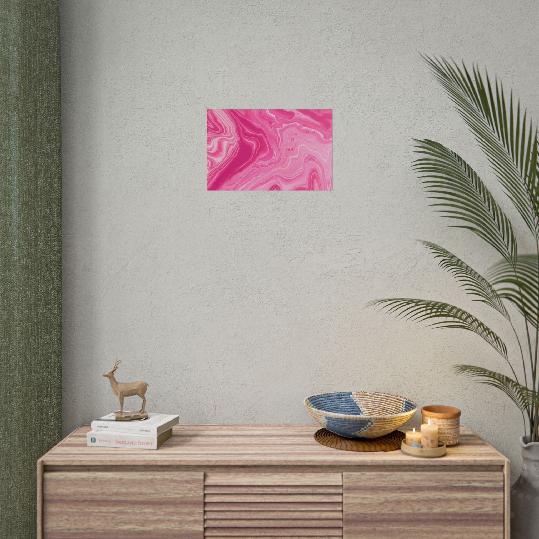 pink-wave-abstract-minimalist-poster-print-pink-decor-pink-poster-wall-art-modern-home-decor-large-wall-art-for-living-room