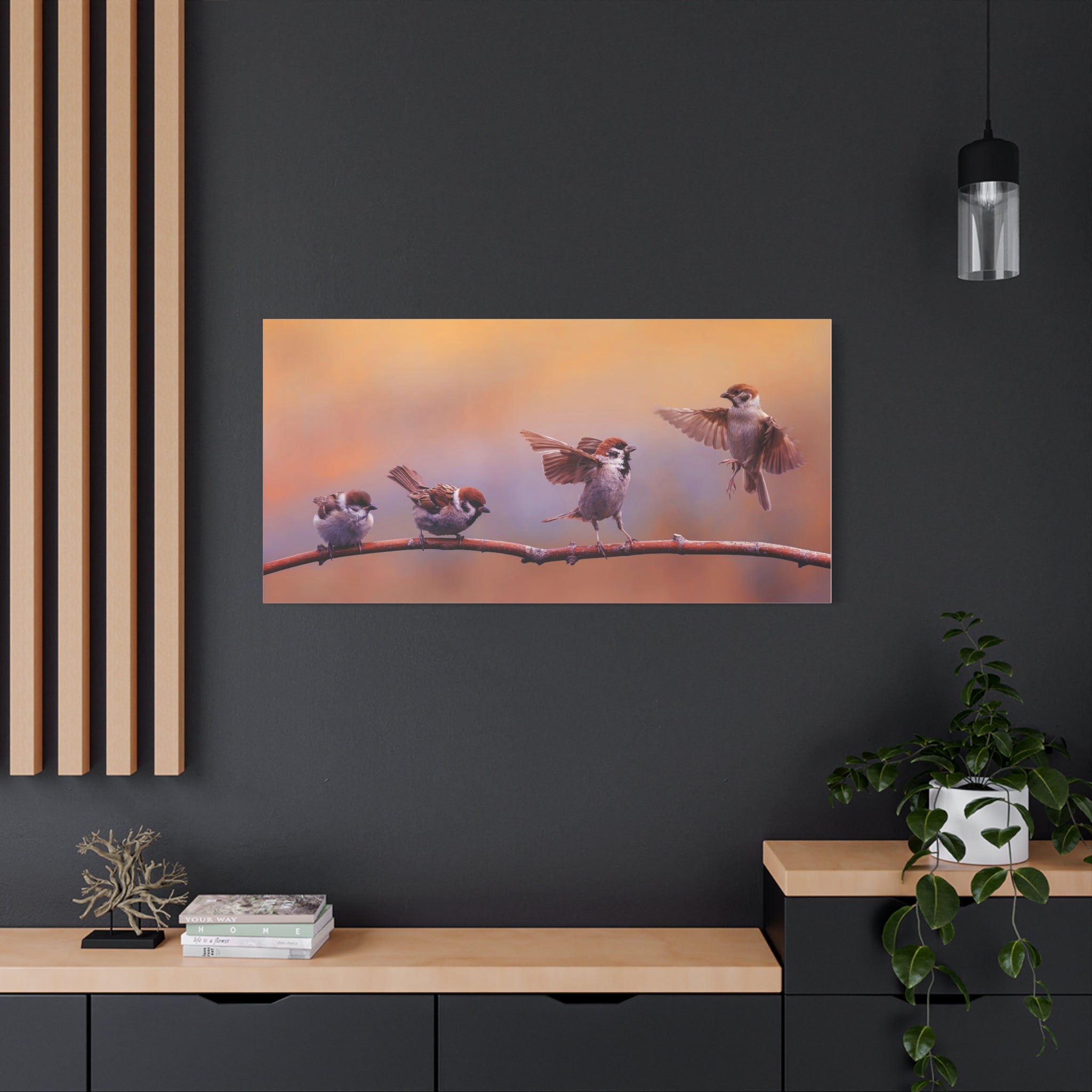 canvas-wall-art-sparrow-bird-lift-off-birds-lover-farmhouse-decor-matte-canvas-print-nature-wall-art-panoramic-animals