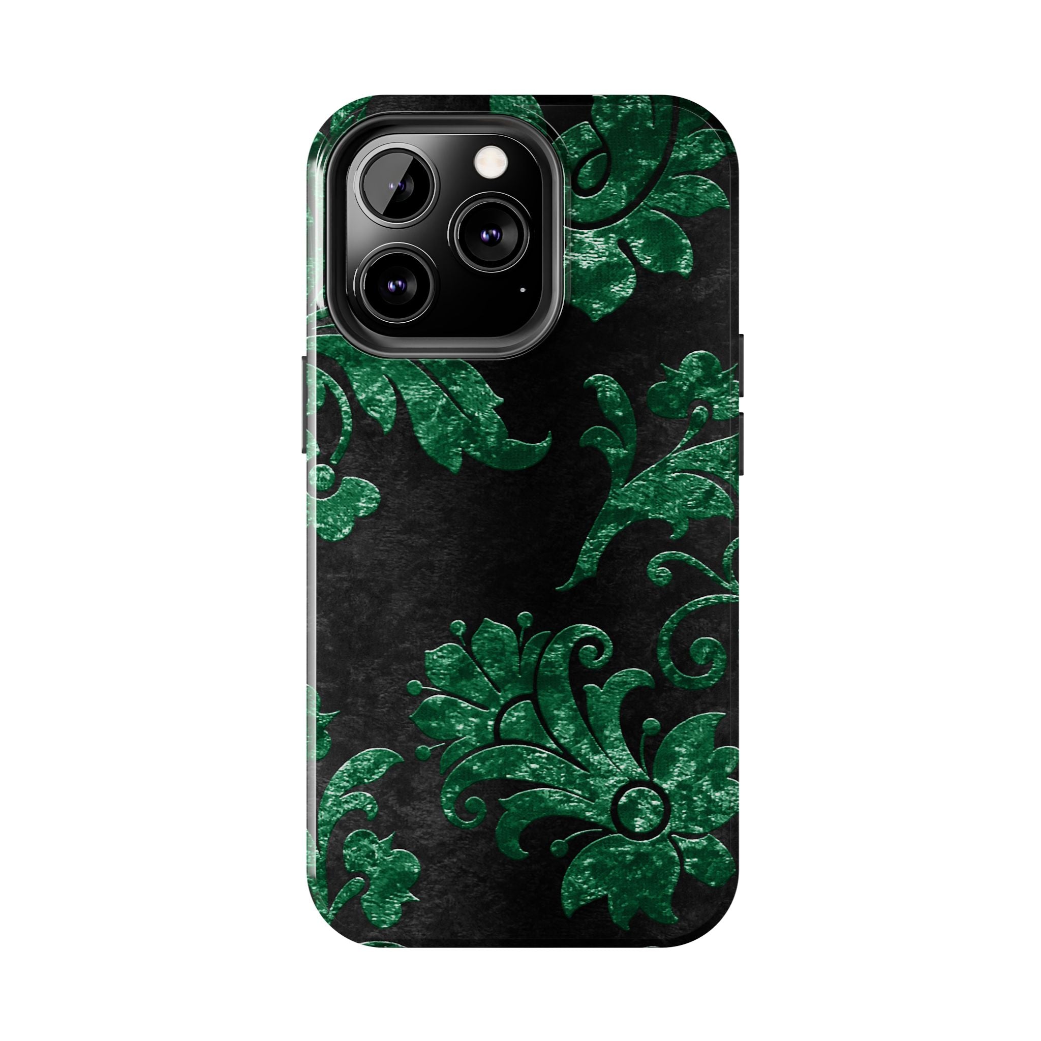 embossed-emerald-velvet-tough-iphone-case-protective-iphone-cover-heavy-duty-iphone-case-rugged-phone-case-durable-smartphone