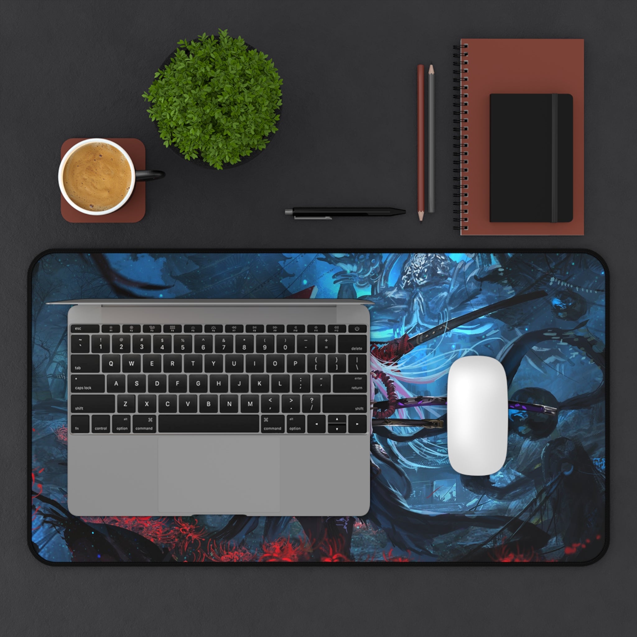 anime-samurai-girl-warrior-mouse-pad-japanese-katana-samurai-warrior-desk-mat-japanese-anime-girl-samurai-desk-pad-torii-gate