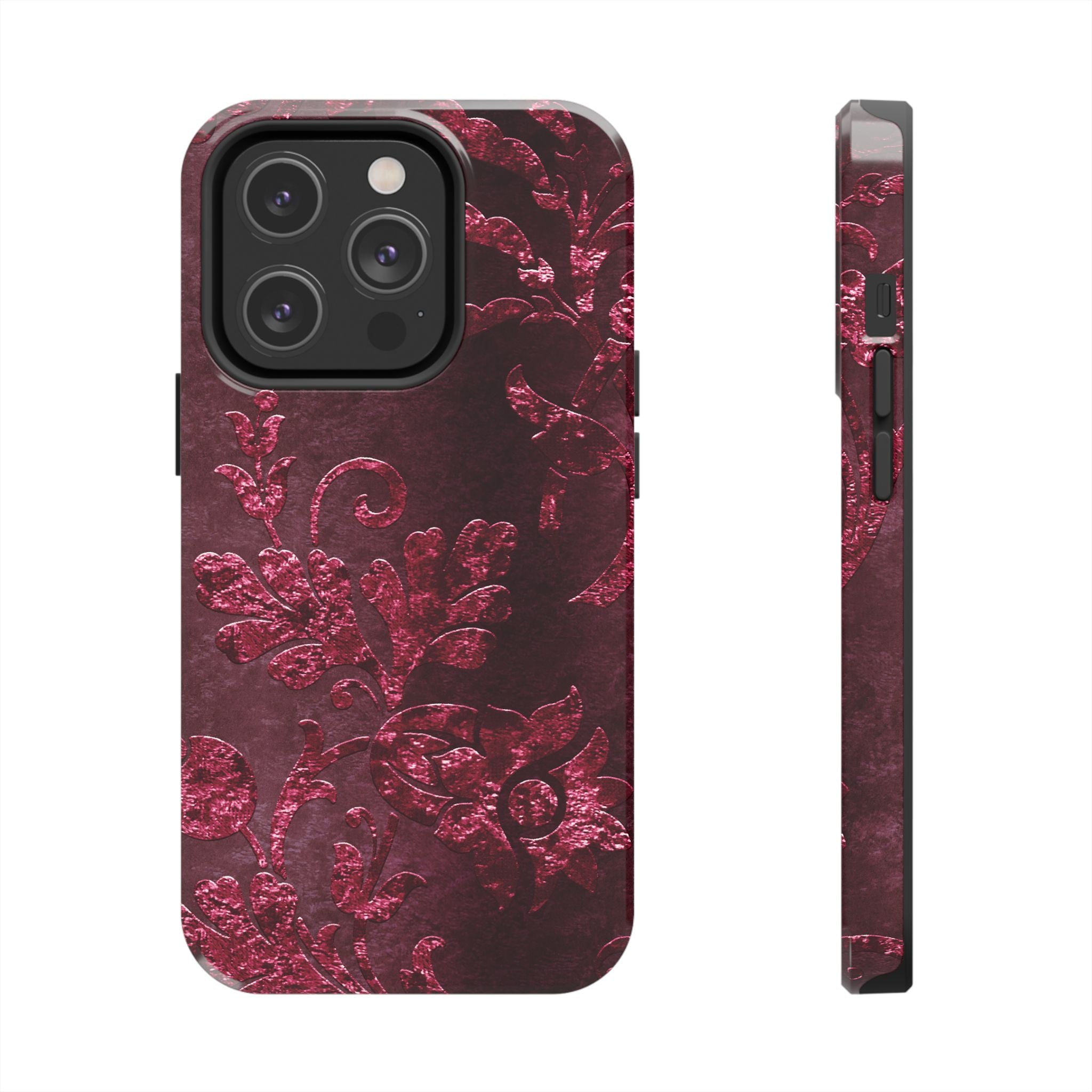embossed-burgundy-velvet-tough-iphone-case-protective-iphone-cover-heavy-duty-iphone-case-rugged-phone-case-durable-smartphon