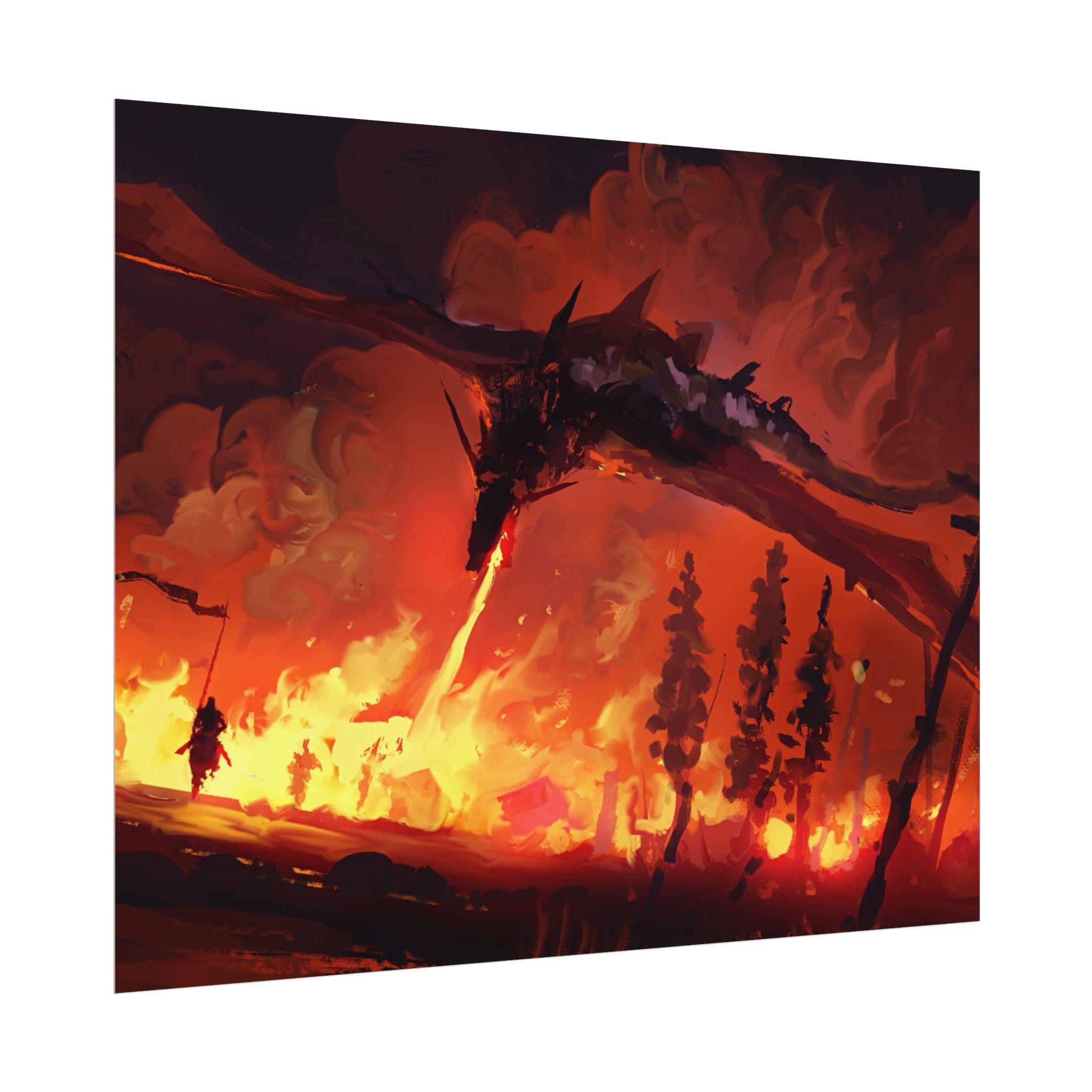 dragon-fire-rolled-poster-fantasy-art-print-mythical-creature-room-decor-dungeons-and-dragons-wall-art-magical-poster-print-m