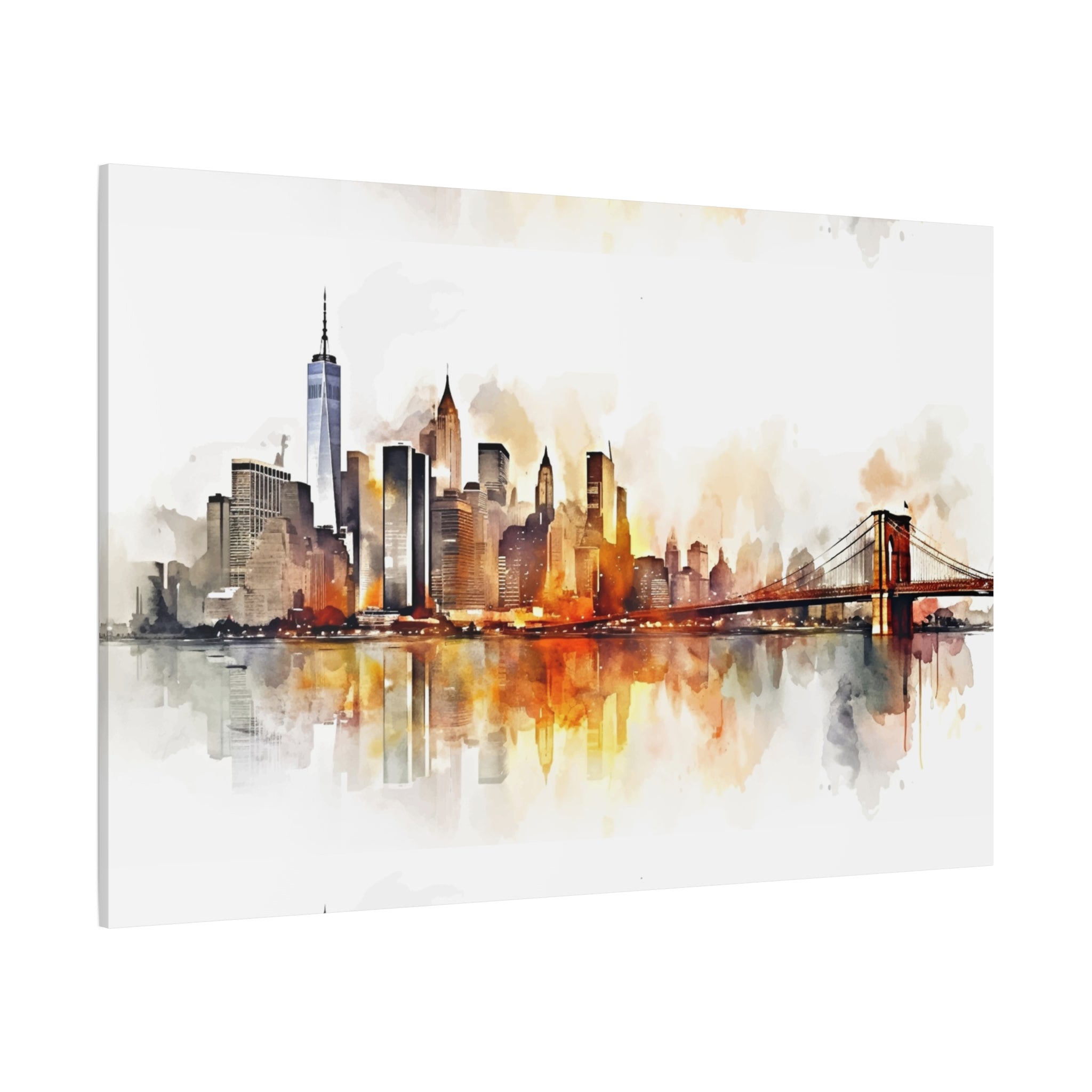 canvas-wall-art-print-watercolor-new-york-city-cityscape-home-decor-matte-stretched-alternative-nyc-wall-decor-urban-landscap