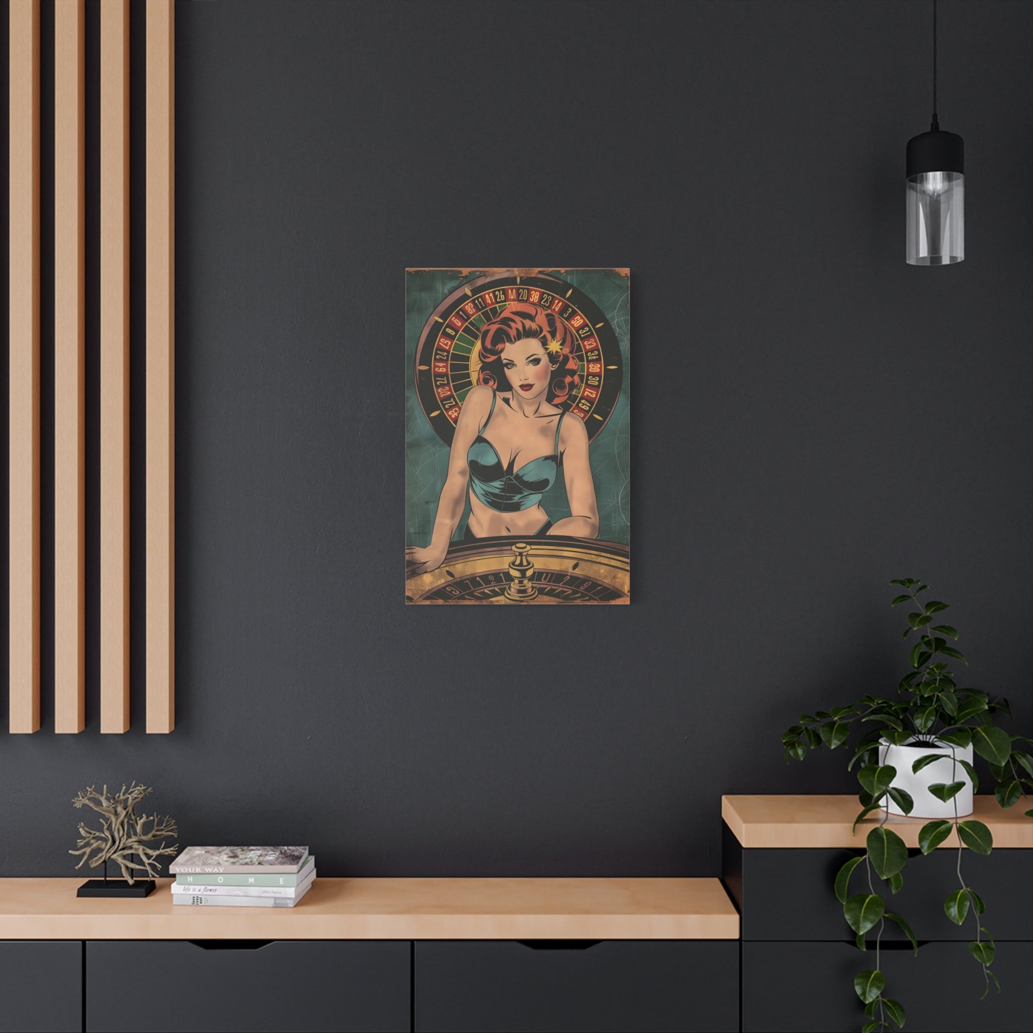 vintage-pin-up-girl-canvas-print-roulette-canvas-wall-art-retro-pinup-poster-pin-up-illustration-home-decor-wall-hanging