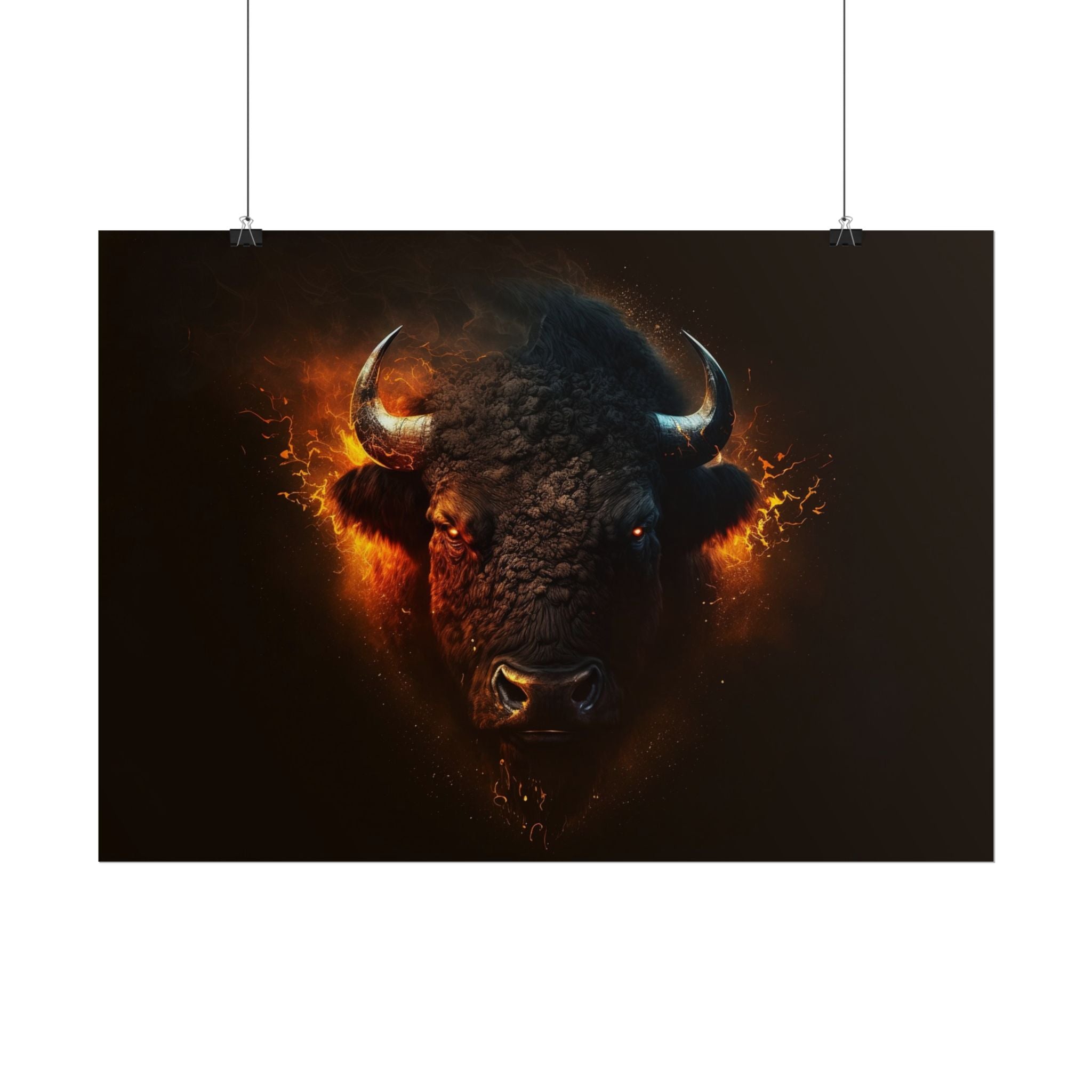 bison-art-poster-wall-decor-buffalo-gift-wildlife-home-decoration-western-bison-wall-art-nature-lover-gift-farm-house-wall-de