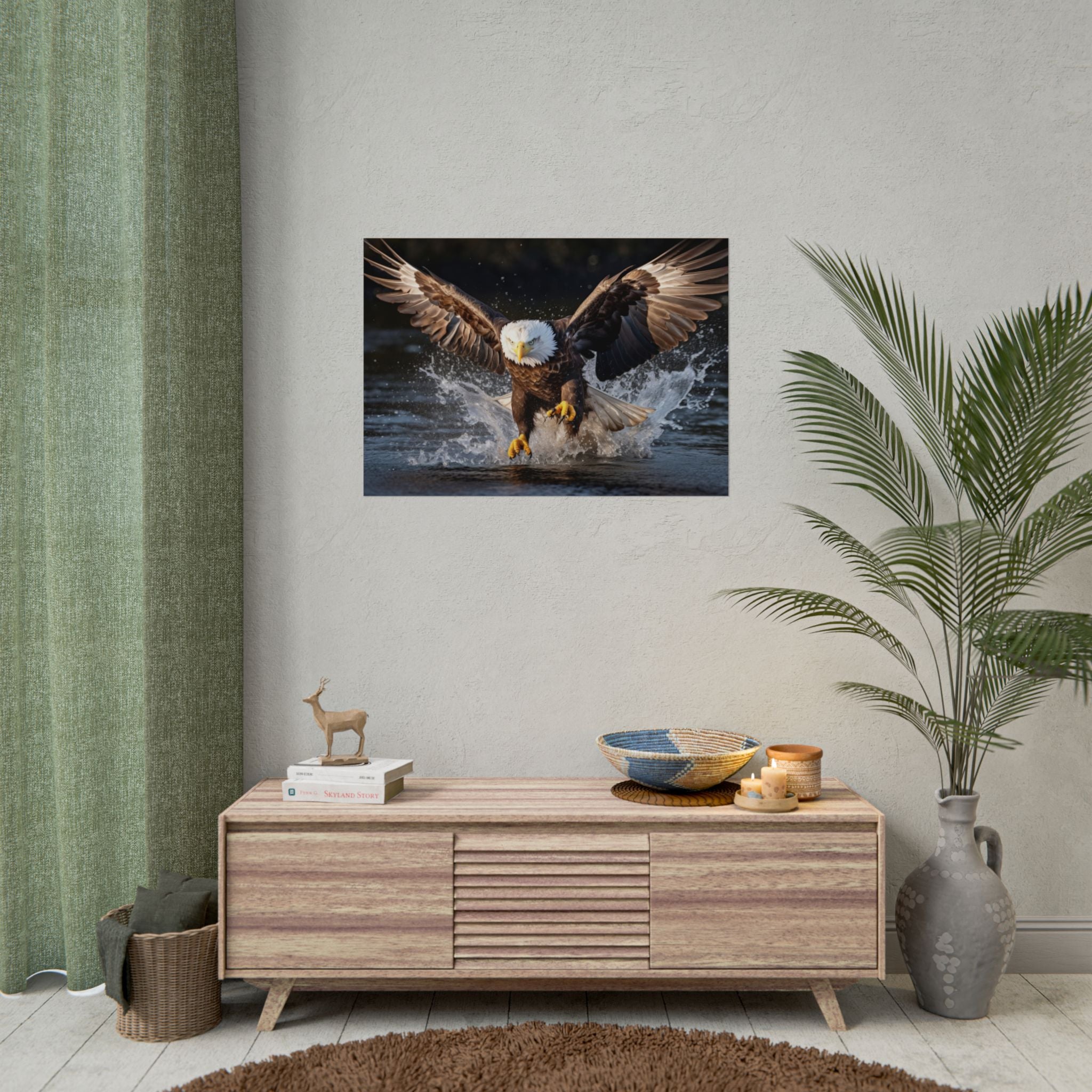 hunting-eagle-fine-art-poster-print-home-decor-wildlife-art-bird-lover-gift-living-room-decoration-eagle-decor