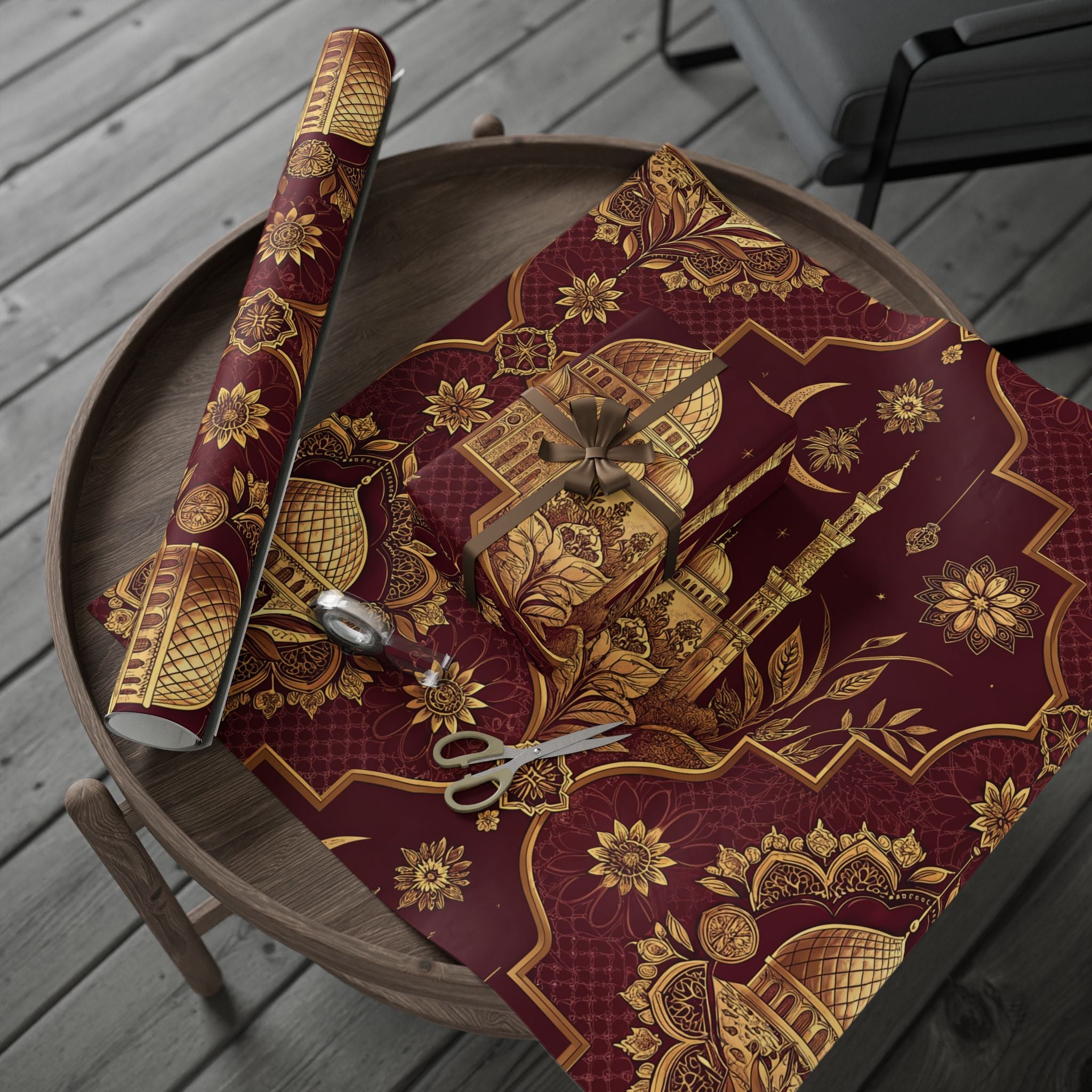 ramadan-night-wrapping-papers-islamic-celestial-gift-wrap-mosque-silhouette-eid-holiday-supplies-festive-present-packaging-re