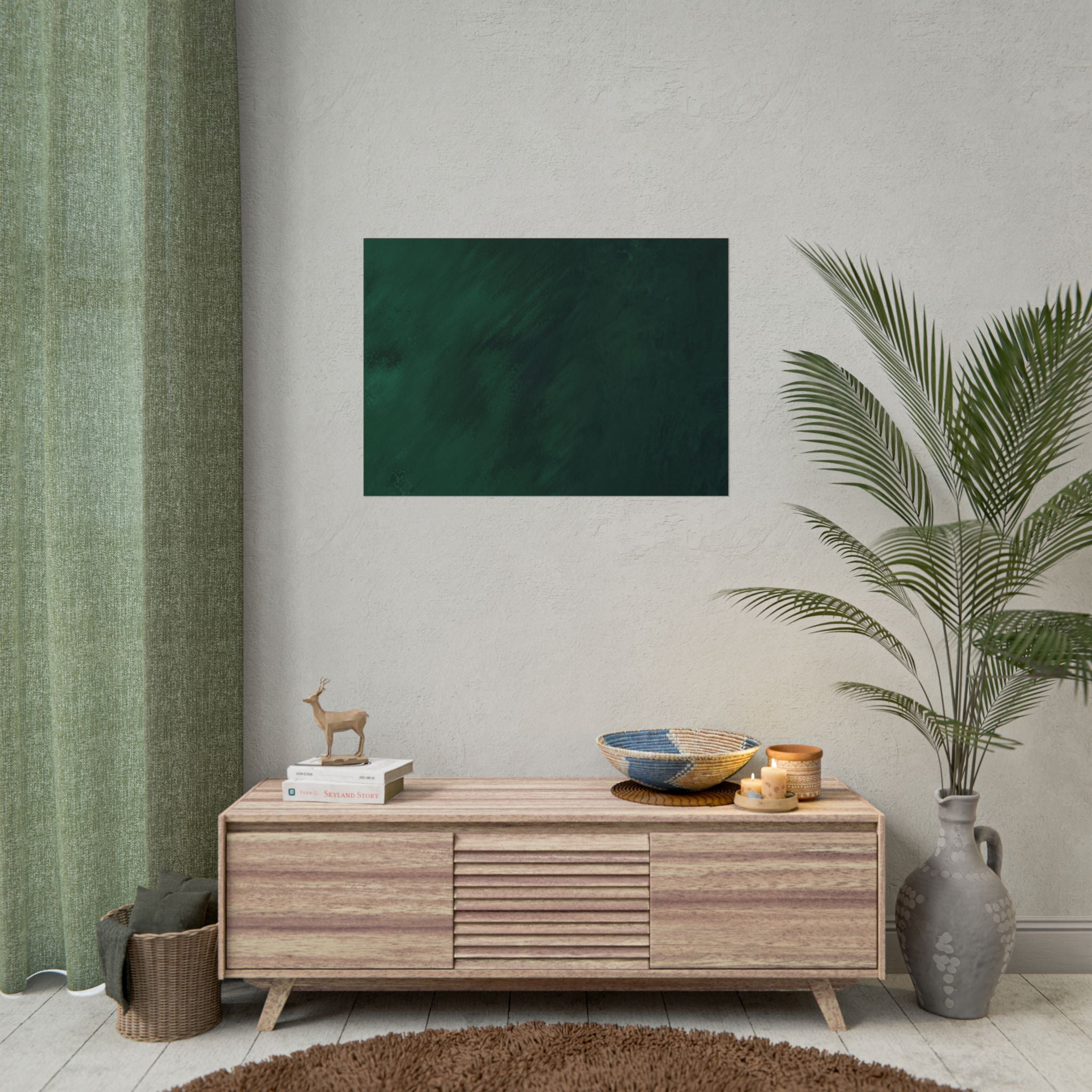 Abstract Green Poster Wall Decor- Wall Art, Home Decor, Office Decor, Green Canvas Bedroom, Modern Art, Green Print