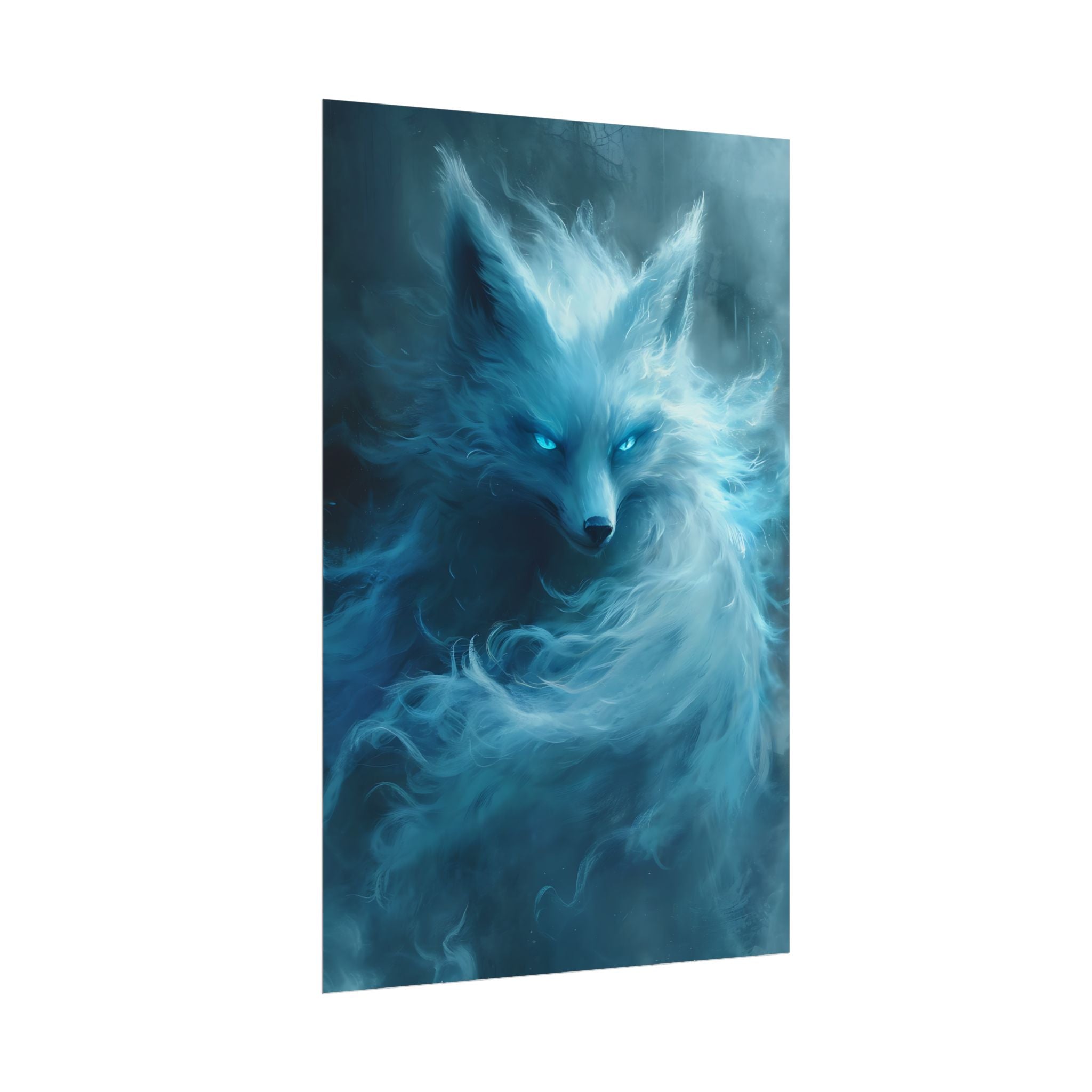 arctic-white-snow-fox-poster-print-fantasy-decor-wildlife-wall-art-home-decor-animal-lover-gift-anime-fantasy-gift