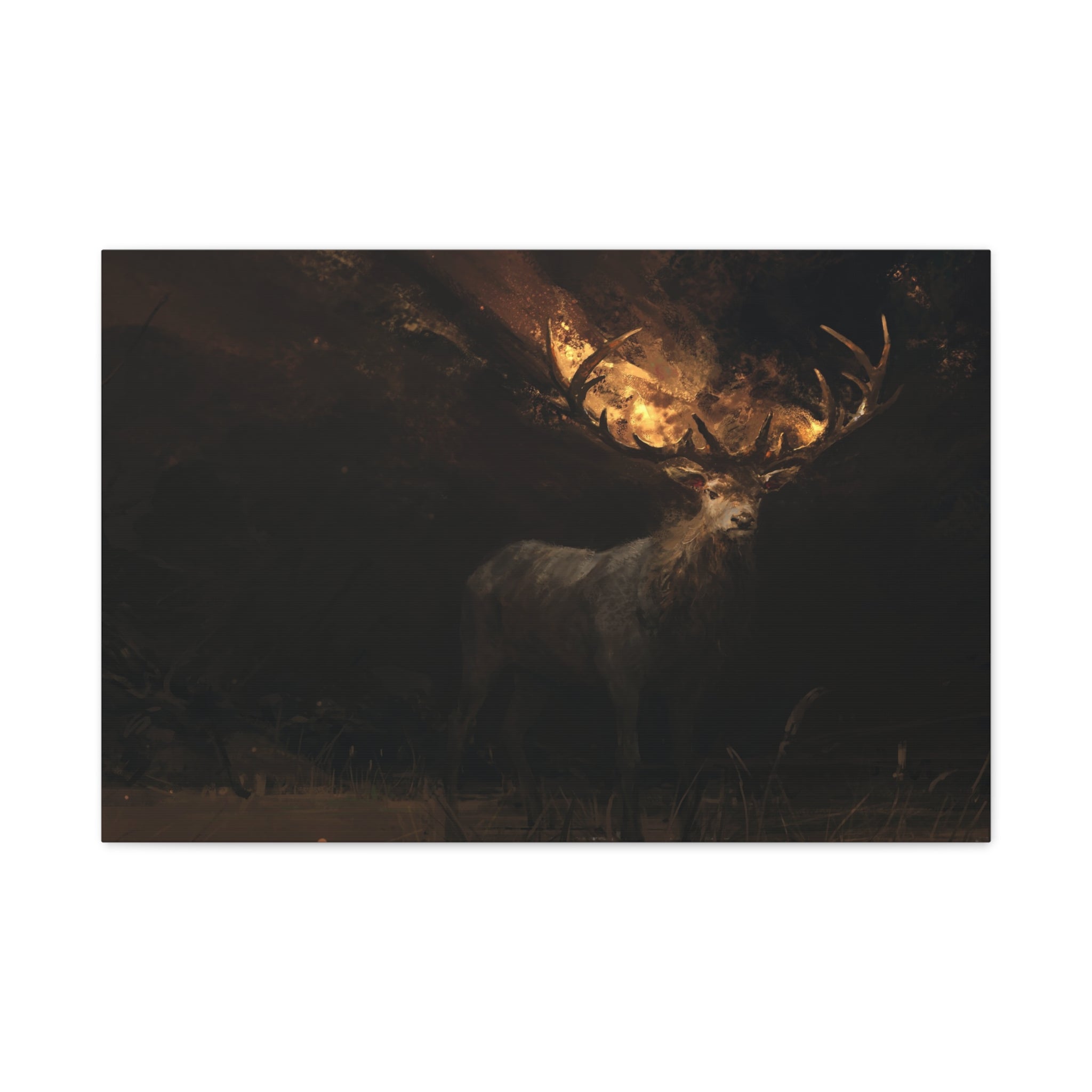 canvas-wall-art-decor-deer-fantasy-art-fire-stretched-canvas-unique-animal-print-matte-finish-home-wall-hanging-gift-for-natu