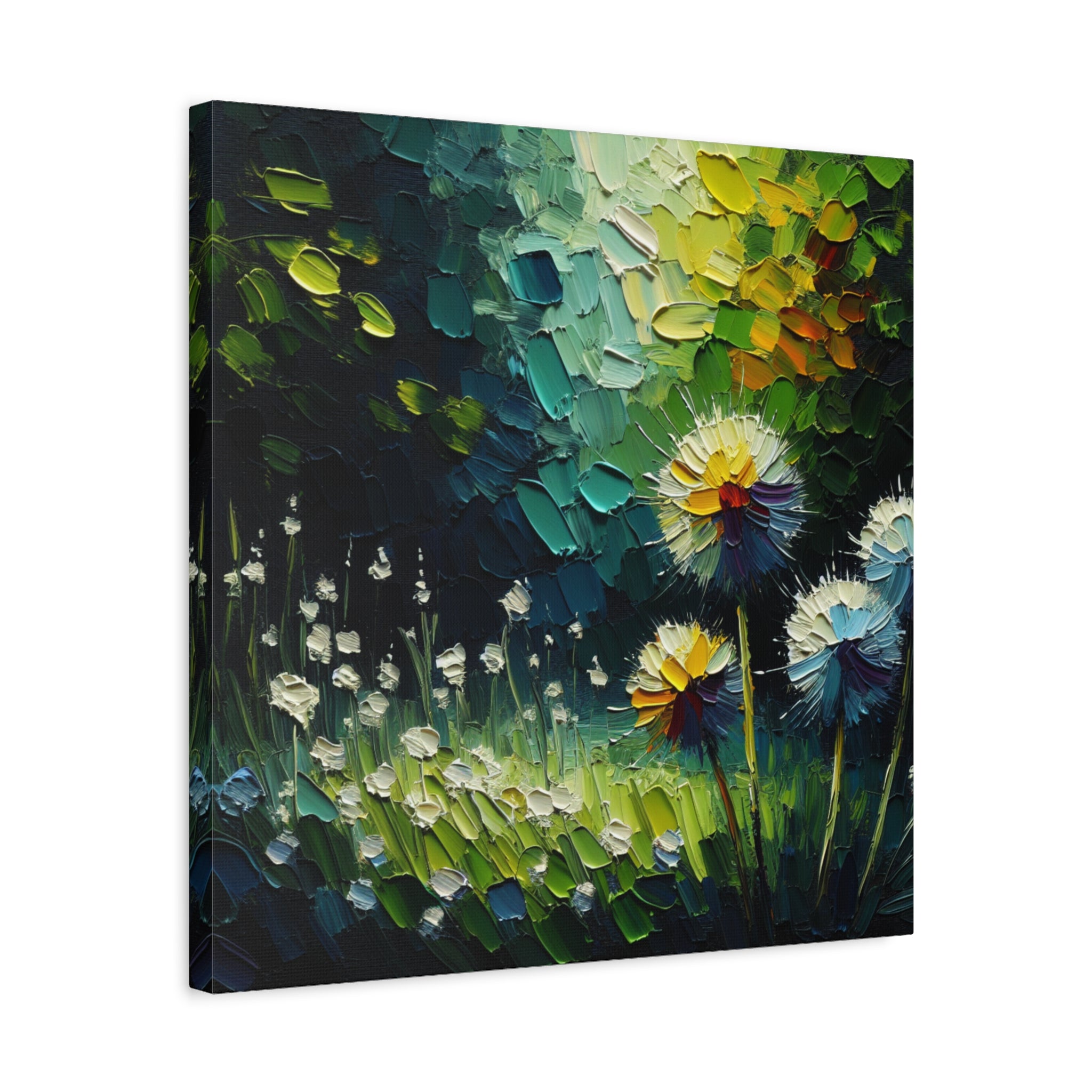 canvas-print-impasto-dandelion-wall-art-matte-canvas-oil-painting-stretched-wall-art-home-decor-floral-print-gift-for-nature-