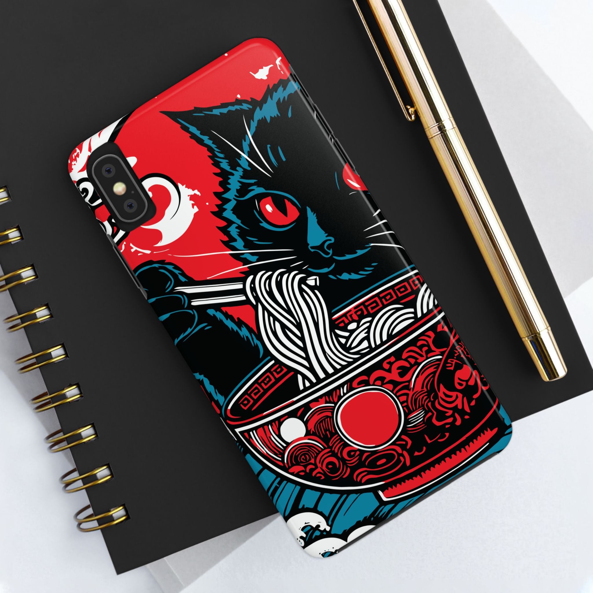 cat-eating-ramen-noodle-tough-iphone-case-japanese-anime-kawaii-protective-cover-anime-lover-gift-unique-iphone-shell-iphone-