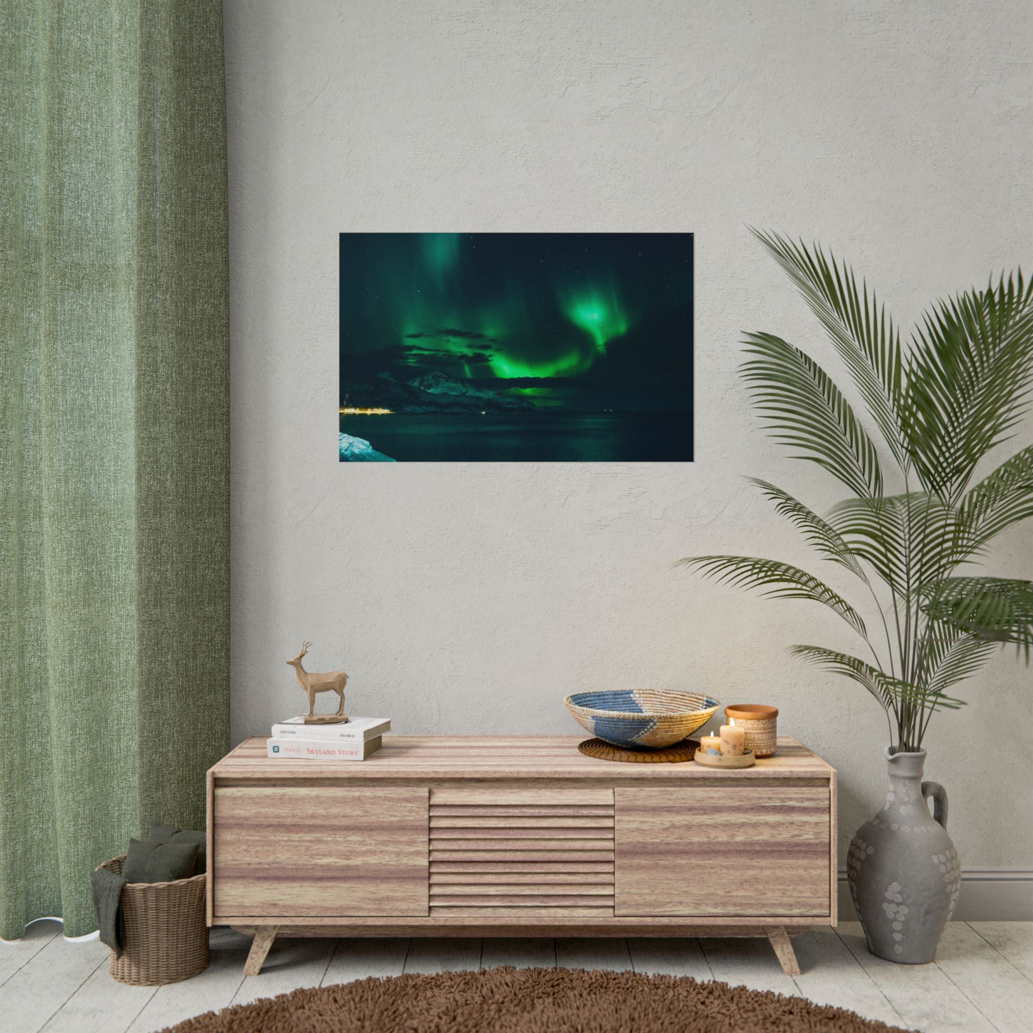 panoramic-aurora-borealis-poster-print-fine-wall-art-large-poster-colorful-northern-lights-wall-decor