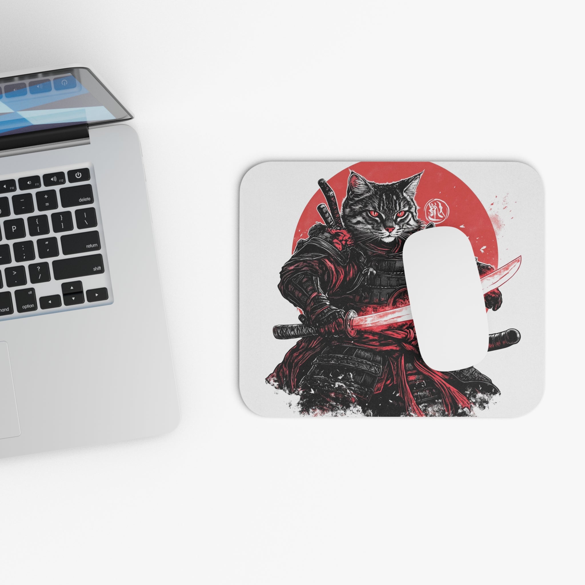 retro-ninja-cat-mouse-pad-japanese-samurai-cat-with-katana-design-ninja-cat-warrior-white-small-mouse-pad-japandi-art-work