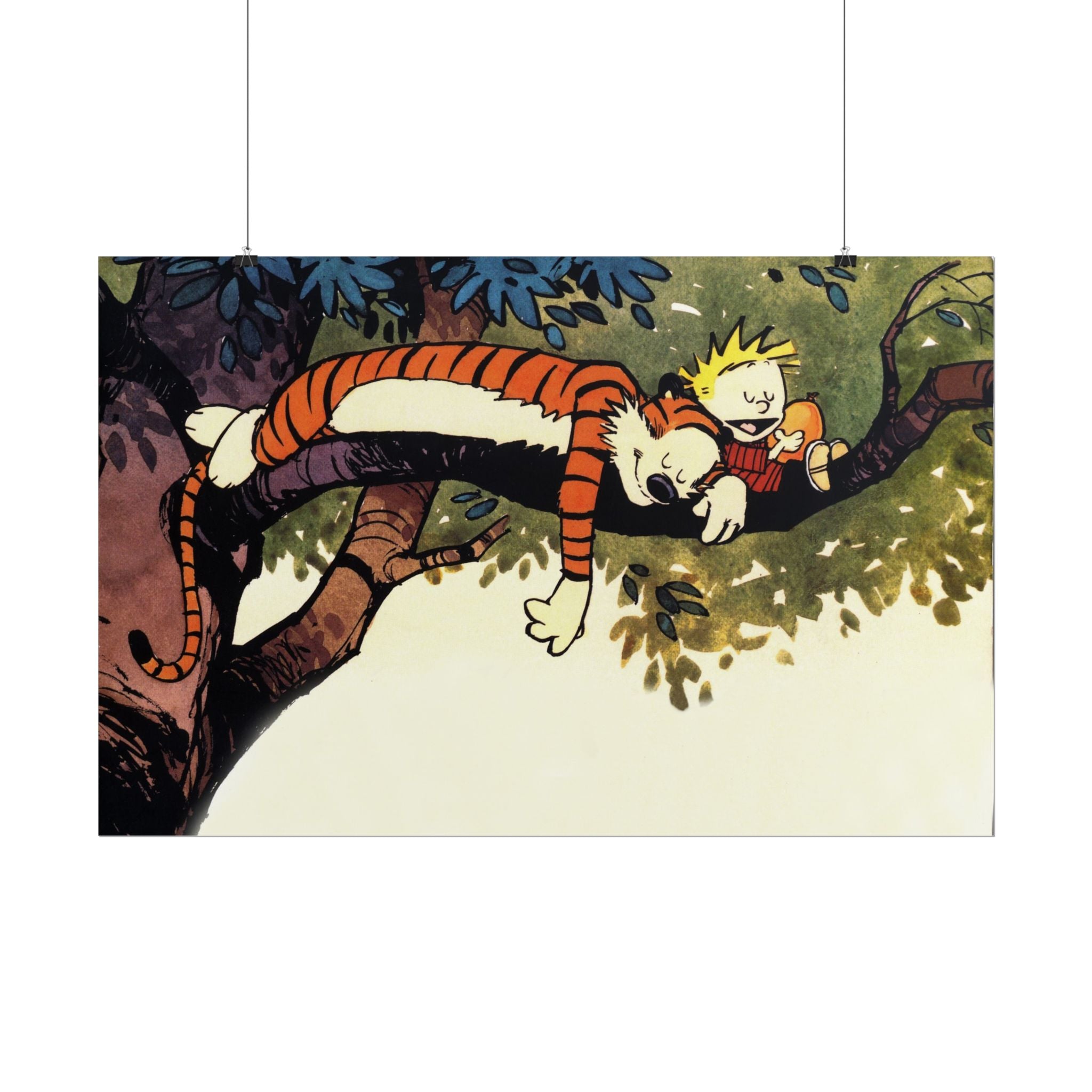 Calvin and Hobbes Poster Wall Art - Nostalgic Cartoon Wall Decor - Unique Birthday Gift for Fans - Timeless Comic Book Art