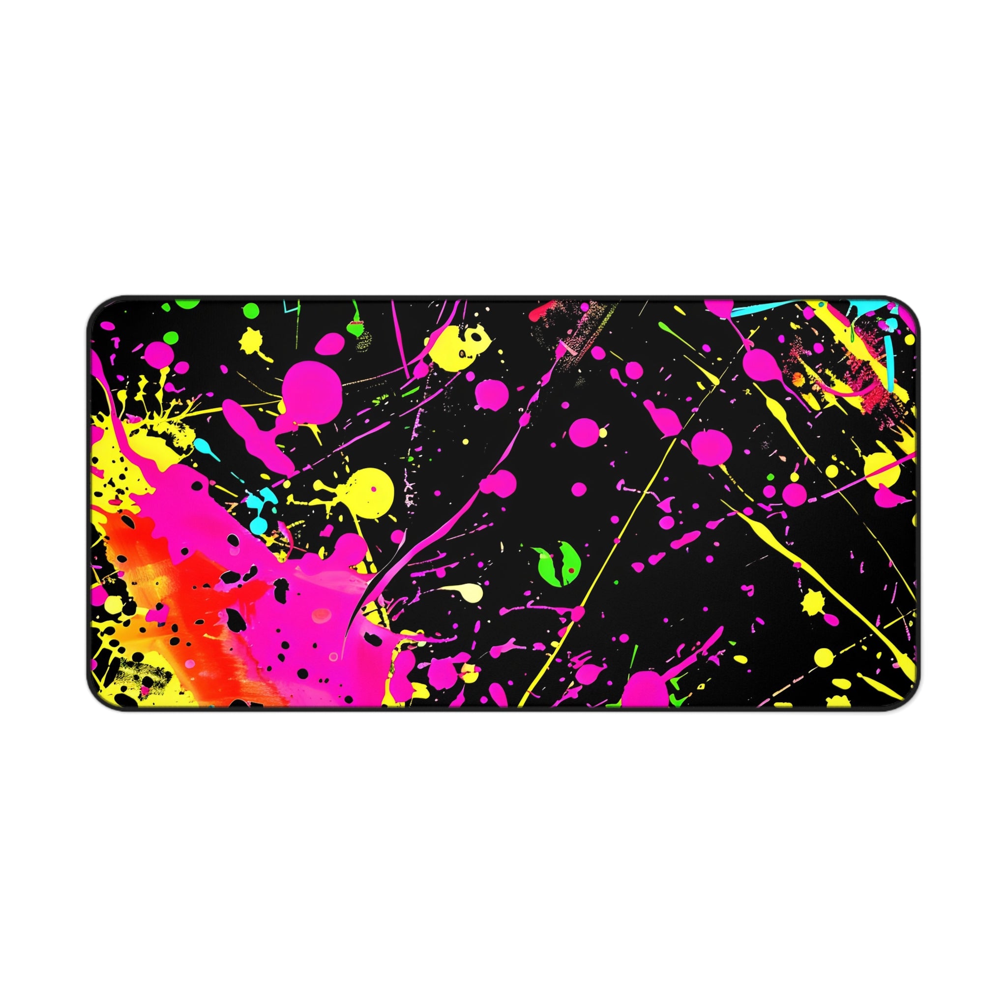 neon-abstract-paint-splatter-desk-mat-yellow-pink-large-gaming-mouse-pad-colorful-work-from-home-desk-accessory-desk-blotter
