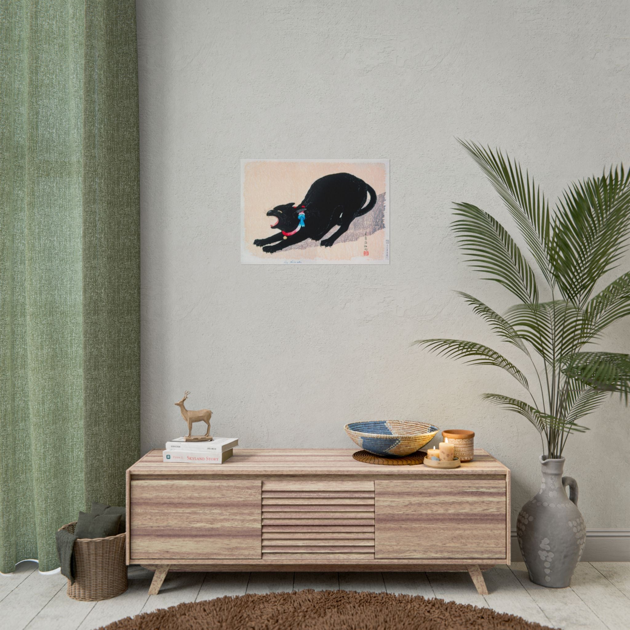black-cat-hissing-poster-print-rolled-wall-art-for-cat-lovers-cat-art-decor-cat-themed-home-decor-gift-for-cat-owners-cat-wal