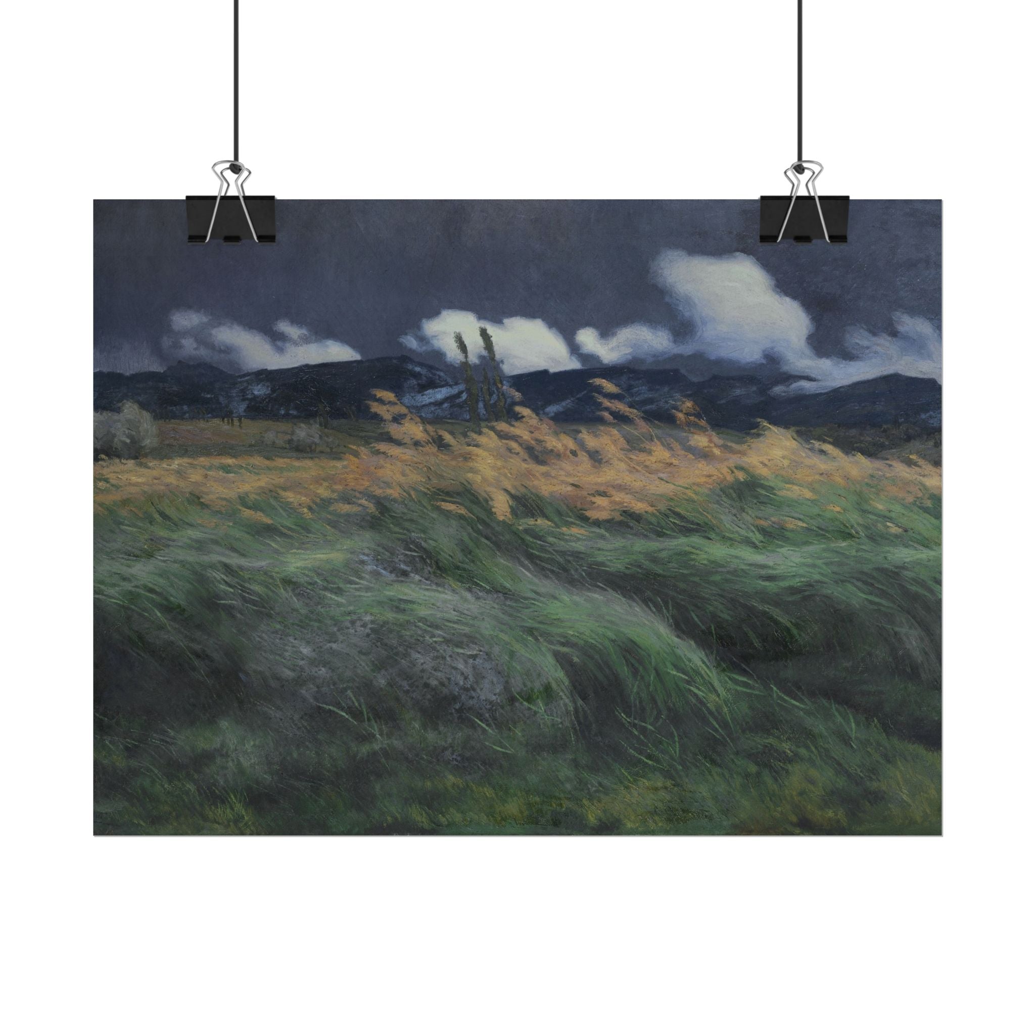 Louis Patru Poster Print, Fields Art Print, Fields Landscape Painting, Rustic Canvas Wall Art, Farmhouse Wall Decor, Landscape Print