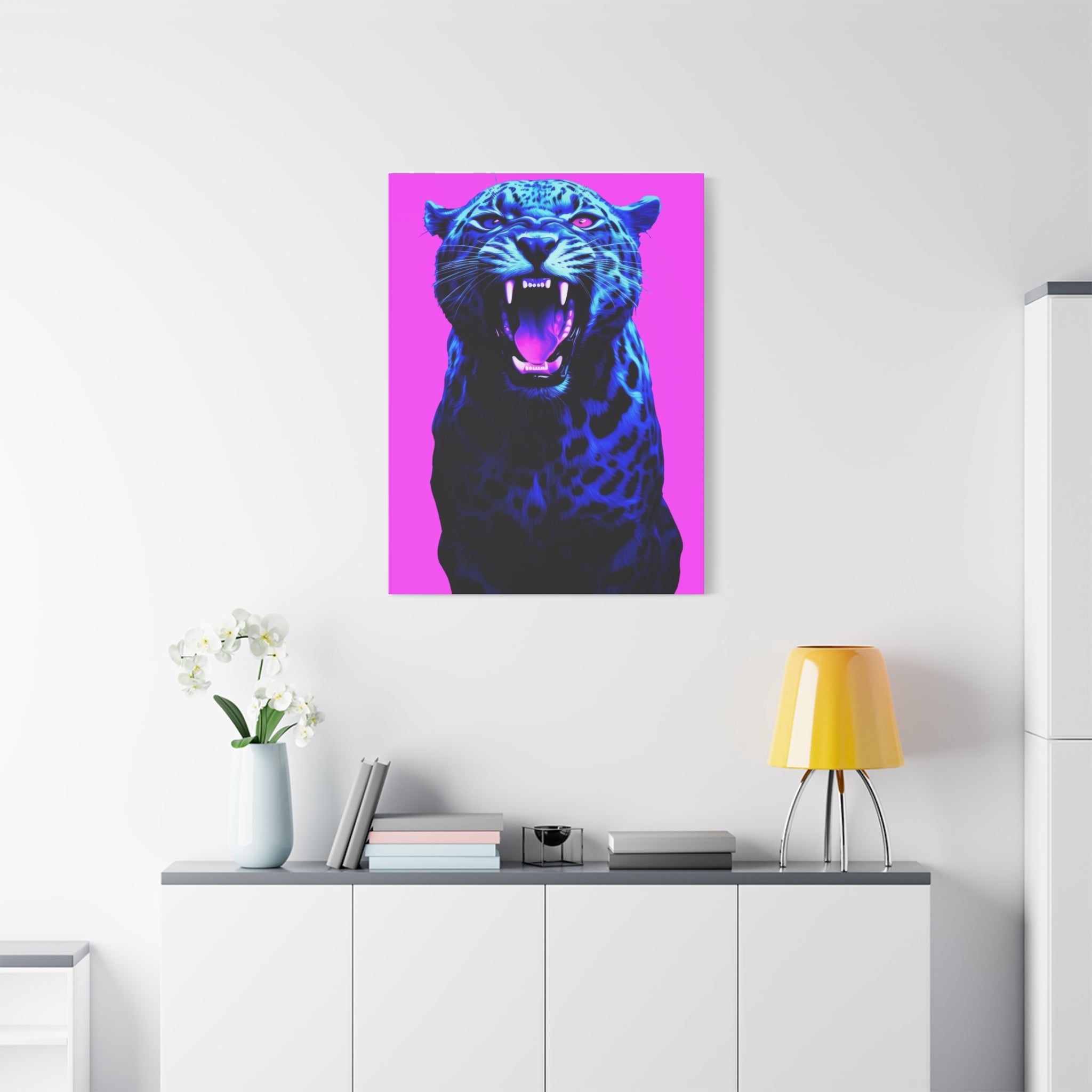 canvas-print-neon-leopard-wall-art-vaporwave-home-decor-stretched-matte-canvas-living-room-decor
