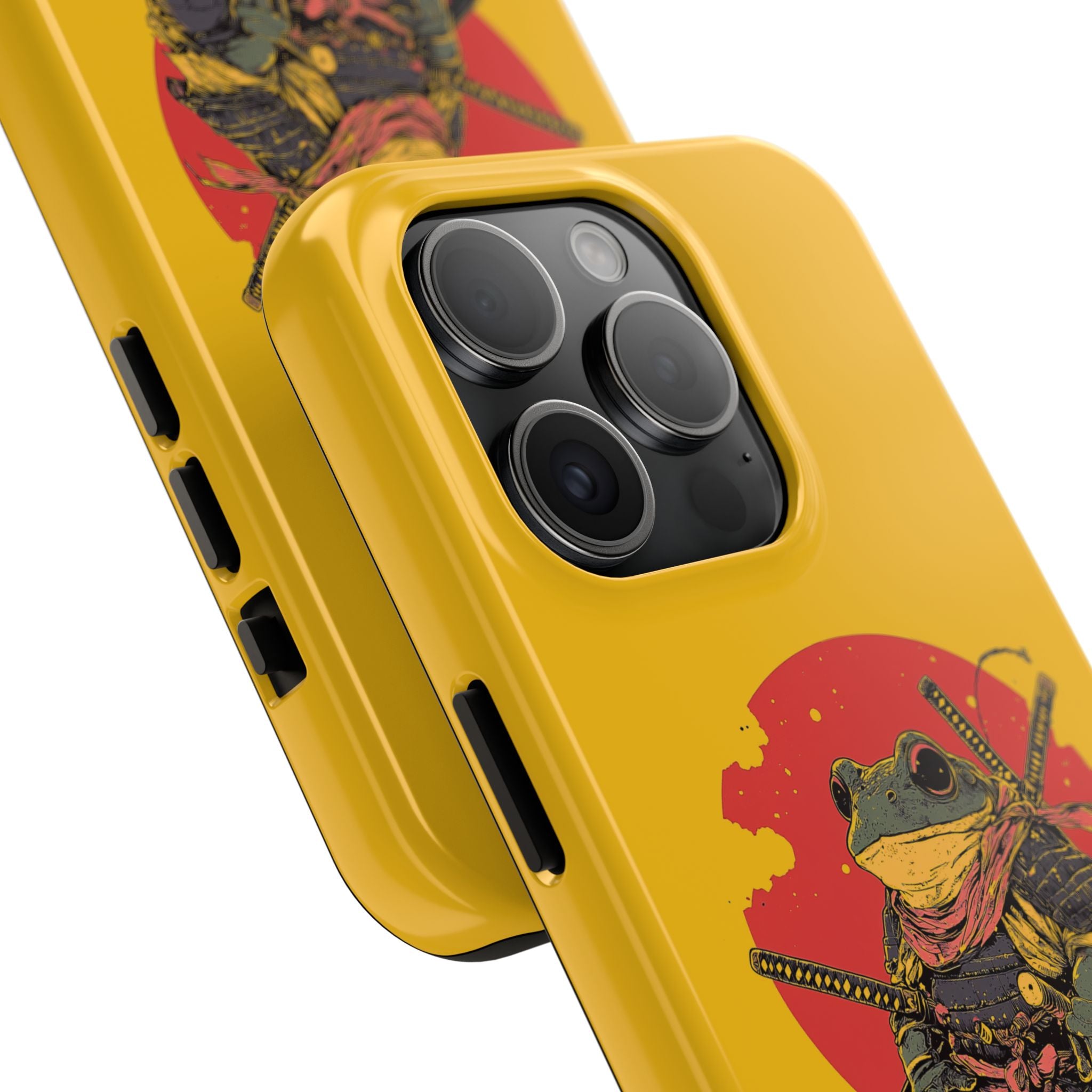 retro-vintage-ninja-frog-iphone-tough-case-red-sun-japanese-samurai-frog-design-ninja-warrior-yellow-iphone-hard-cover