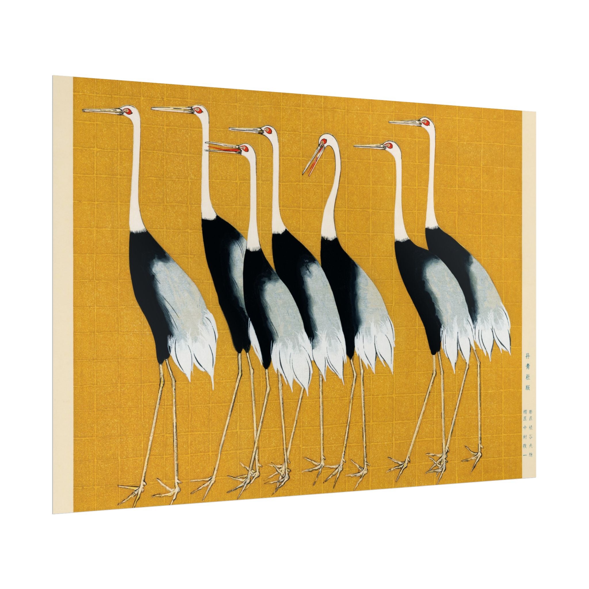 Japanese Red Crown Crane Poster Wall Art, Home Decor, Housewarming Gift, Poster Print, Japanese Poster Wall Decor