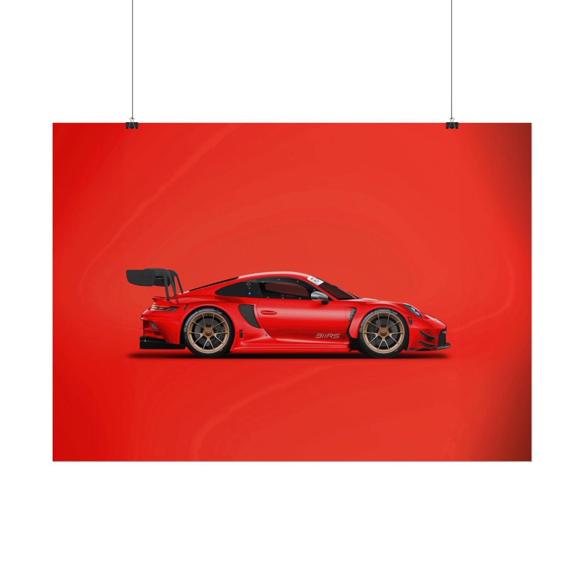poster-print-wall-art-porsche-911-red-gt3r-red-supercar-poster-porsche-decor-rolled-poster-wall-art-hypercars-wall-decor