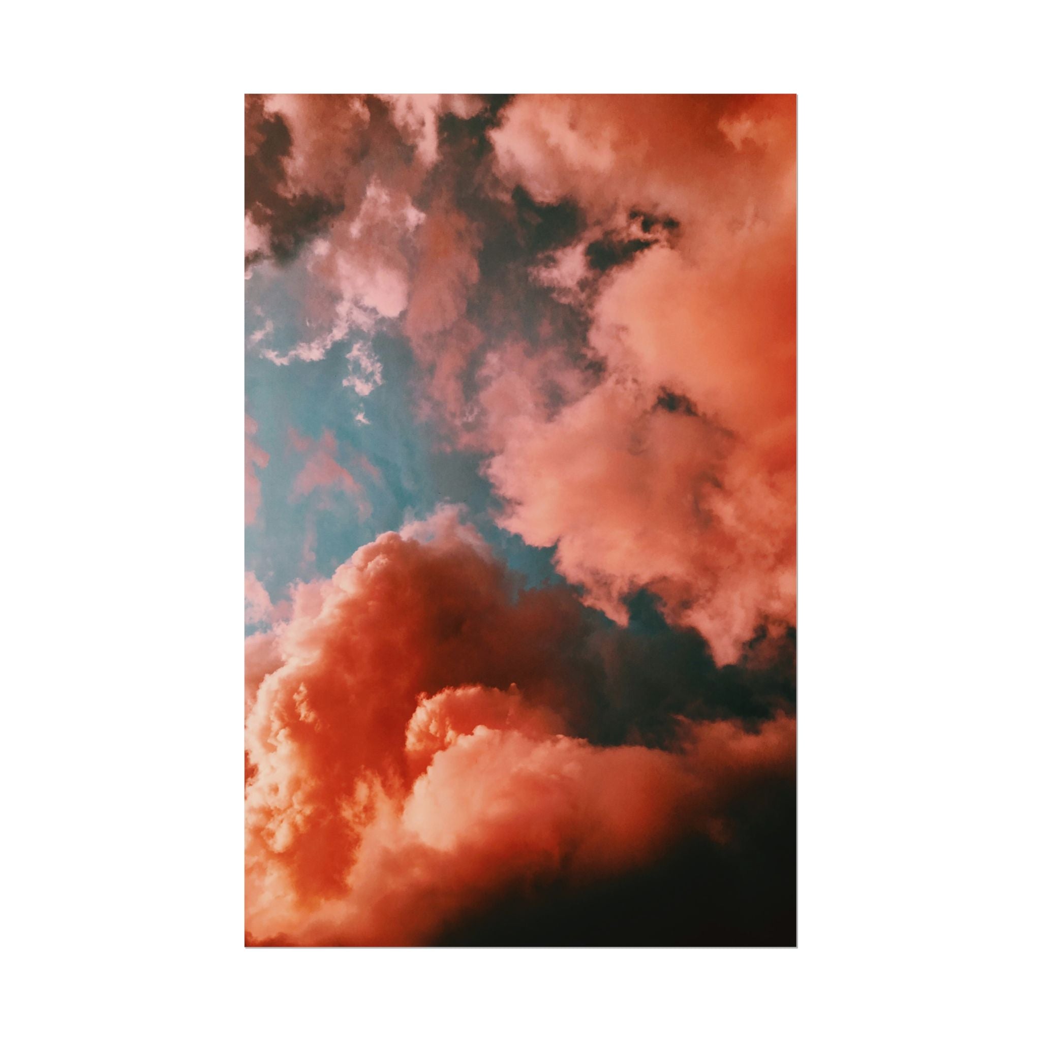 pinkish-cloud-sunset-poster-print-pink-wall-art-sunset-artwork-home-wall-decor-room-decoration-wall-hanging
