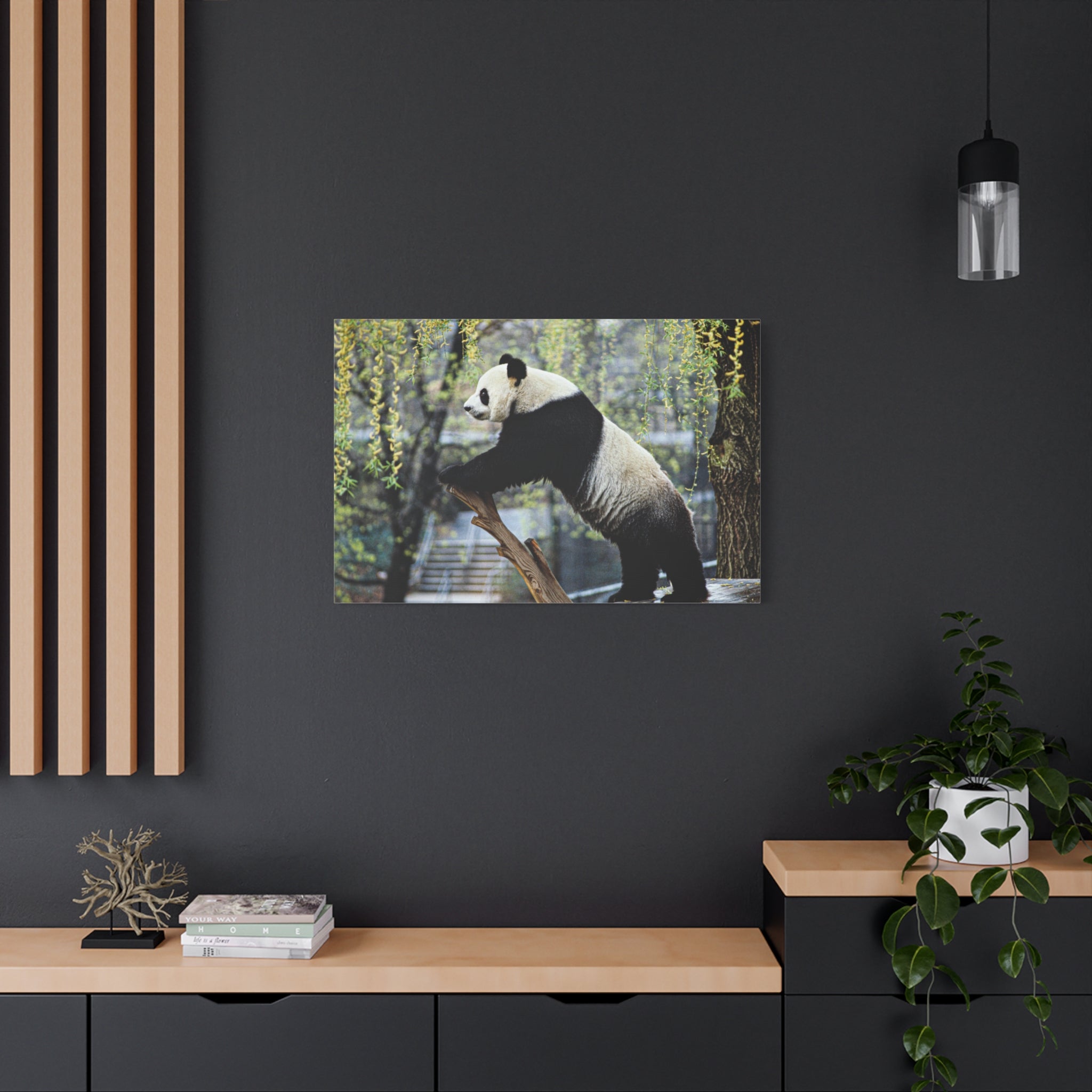 canvas-wall-art-cute-panda-wall-decor-nature-home-decor-panda-gift-panda-canvas-print-stretched-matte-canvas