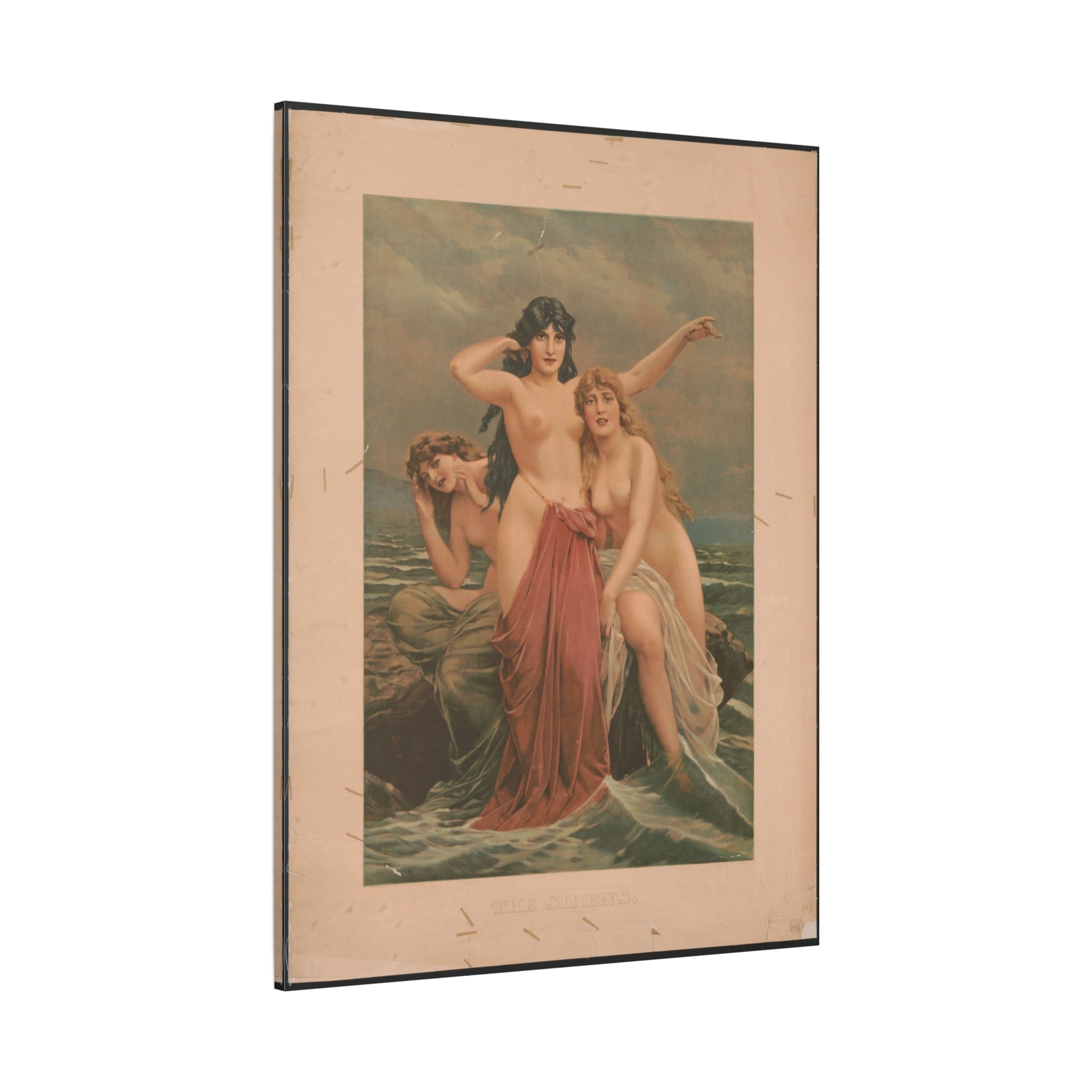 canvas-print-the-sirens-vintage-poster-woman-illustration-wall-decor-mythology-art-retro-sirens-picture-gift-for-mythology-lo