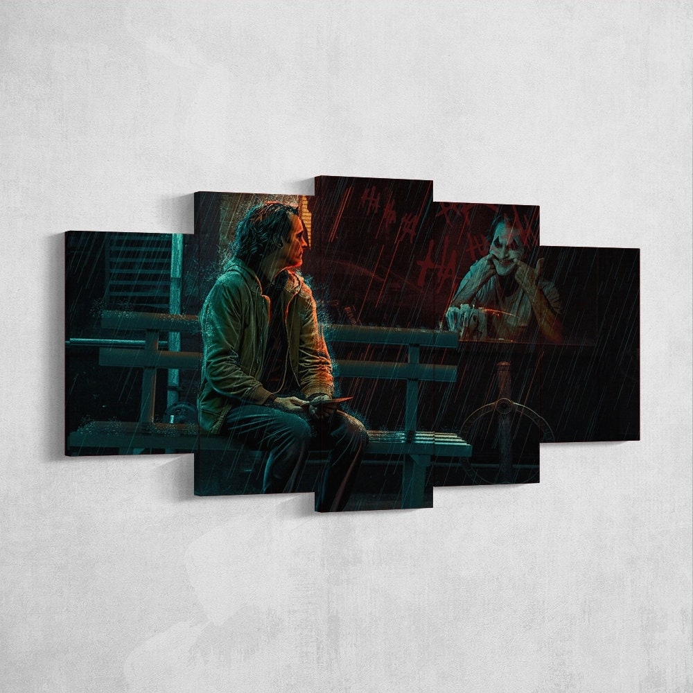 joker-2019-joker-movie-5-piece-canvas-wall-art-joaquin-phoenix-extra-large-wall-art-joker-poster-joker-5-piece-joker-5-panel-