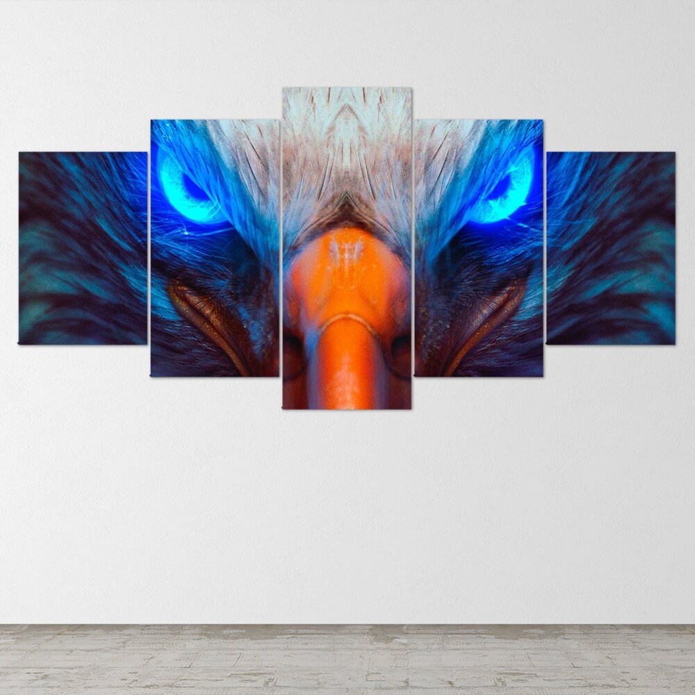 american-eagle-bald-eagle-bird-5-piece-canvas-wall-art-canvas-print-eagle-decor-art-extra-large-wall-art-eagle-poster-5-panel