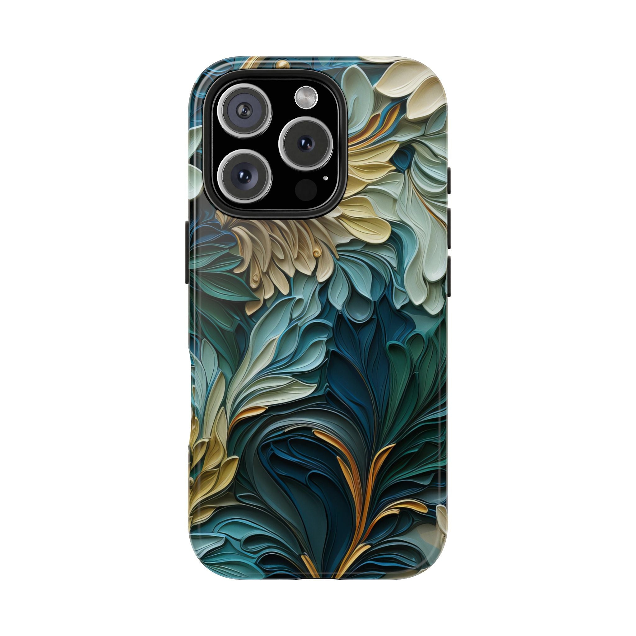 textured-art-nouveau-floral-tough-phone-case-cottagecore-iphone-case-unique-floral-phone-cover-vintage-style-iphone-case-prot