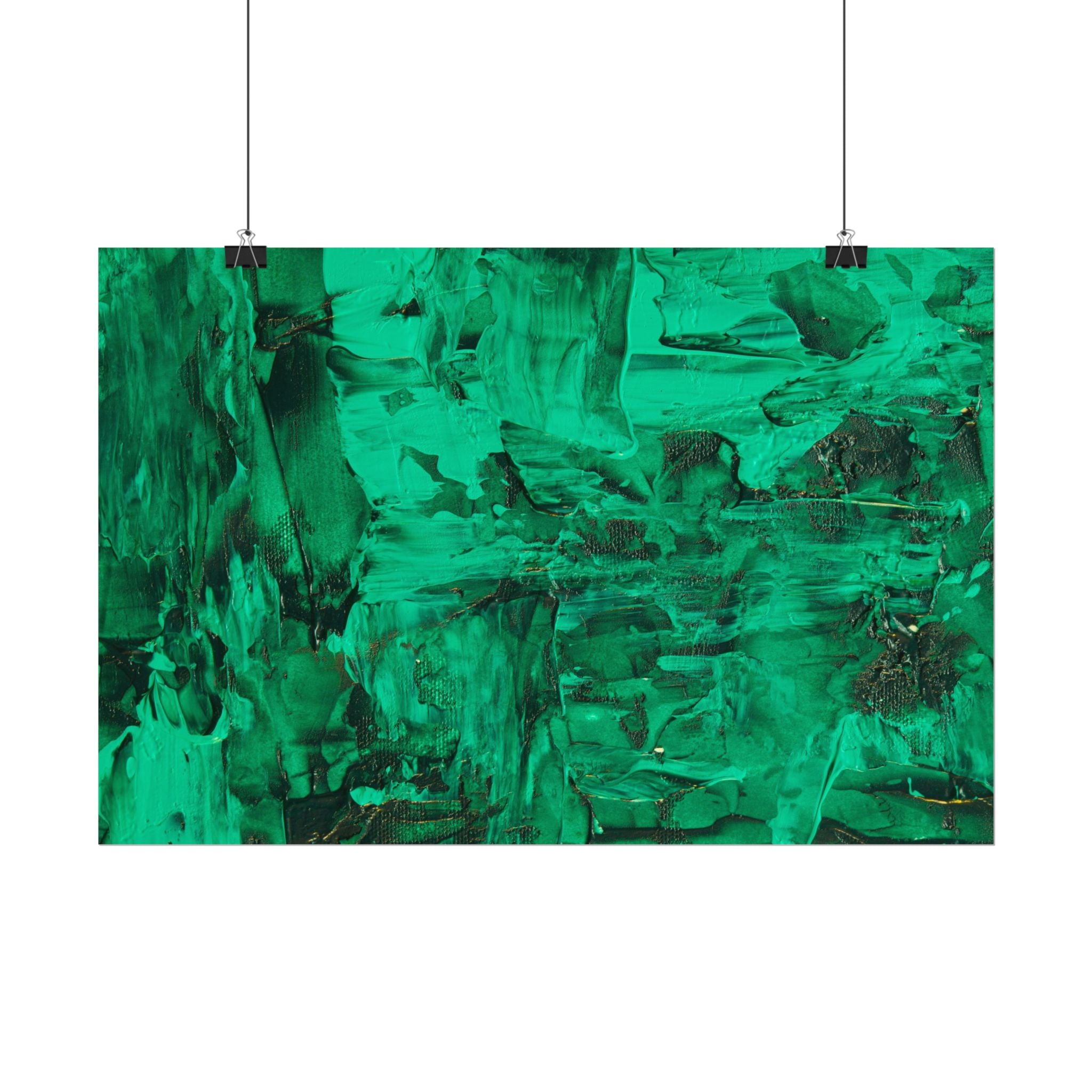 Abstract Green Poster Wall Art, Home Decor, Office Decor, Green Canvas Bedroom, Green Poster Print, Modern Art, Green Wall Decor