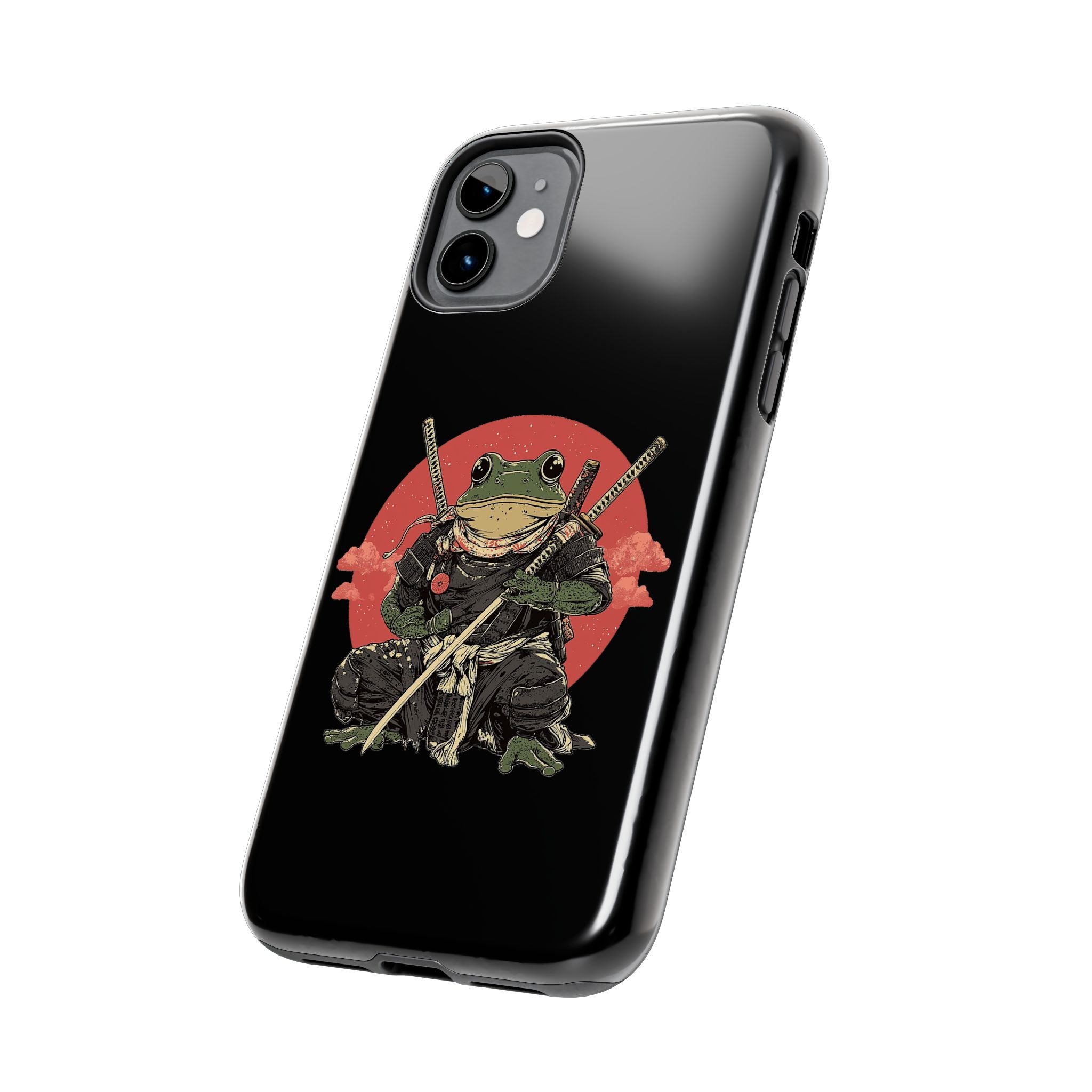 retro-vintage-ninja-frog-iphone-tough-case-red-sun-japanese-samurai-frog-design-ninja-warrior-black-iphone-hard-cover