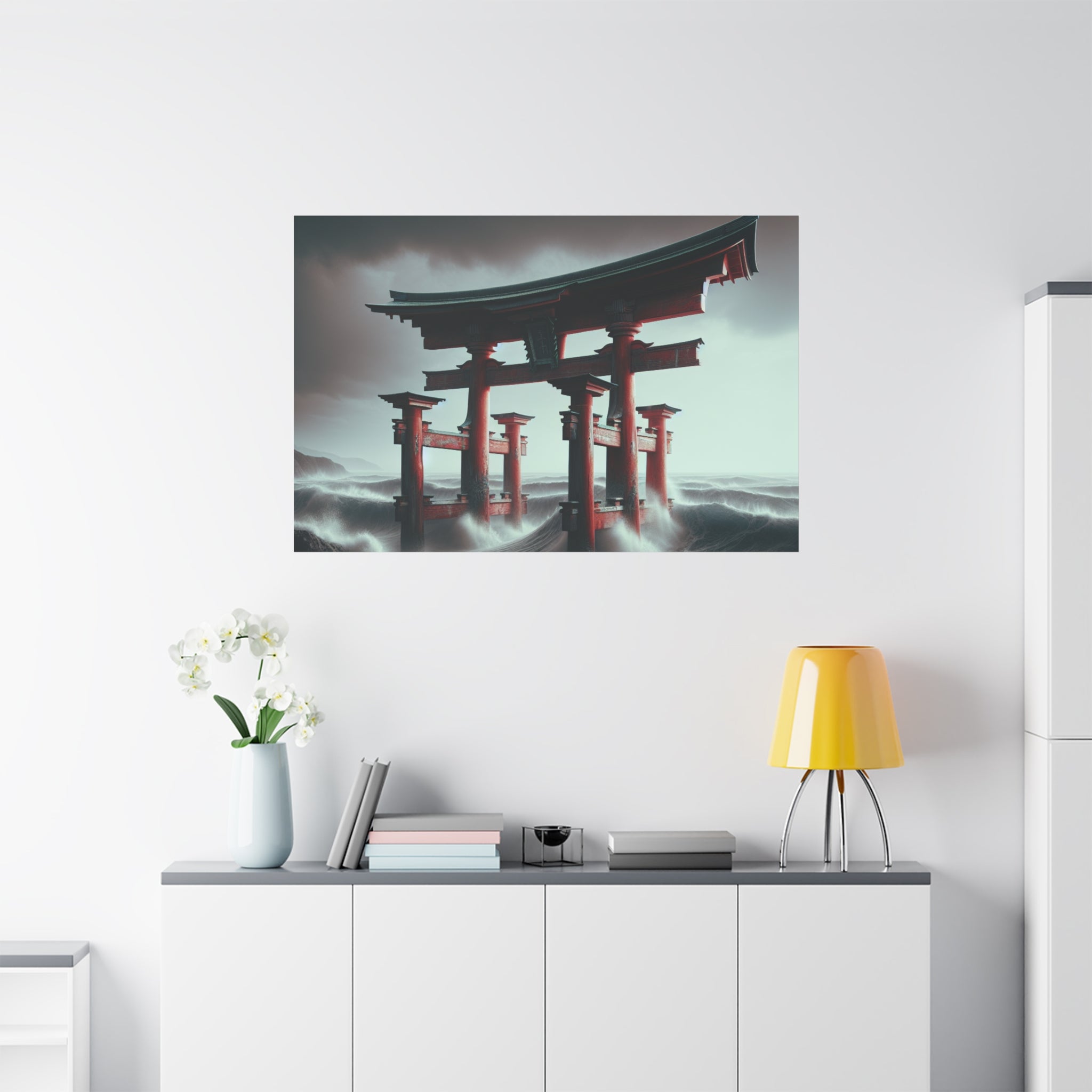 canvas-art-japanese-torri-gate-geisha-wall-decor-matte-stretched-artwork-home-decoration-asian-inspired-painting-oriental-roo