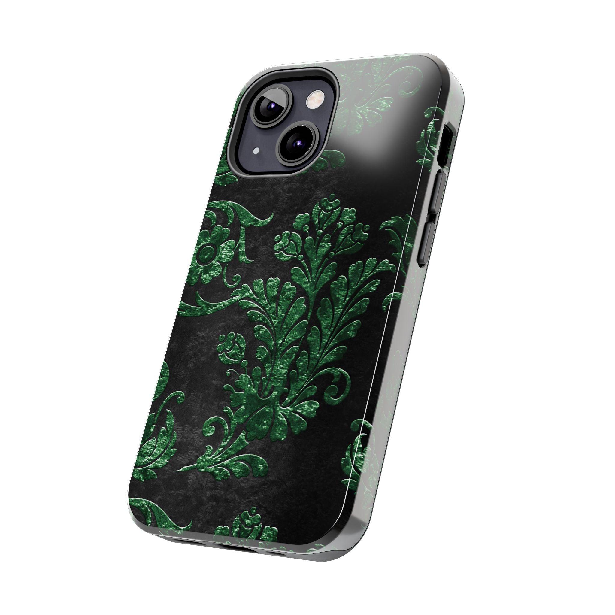 embossed-emerald-velvet-tough-iphone-case-protective-iphone-cover-heavy-duty-iphone-case-rugged-phone-case-durable-smartphone