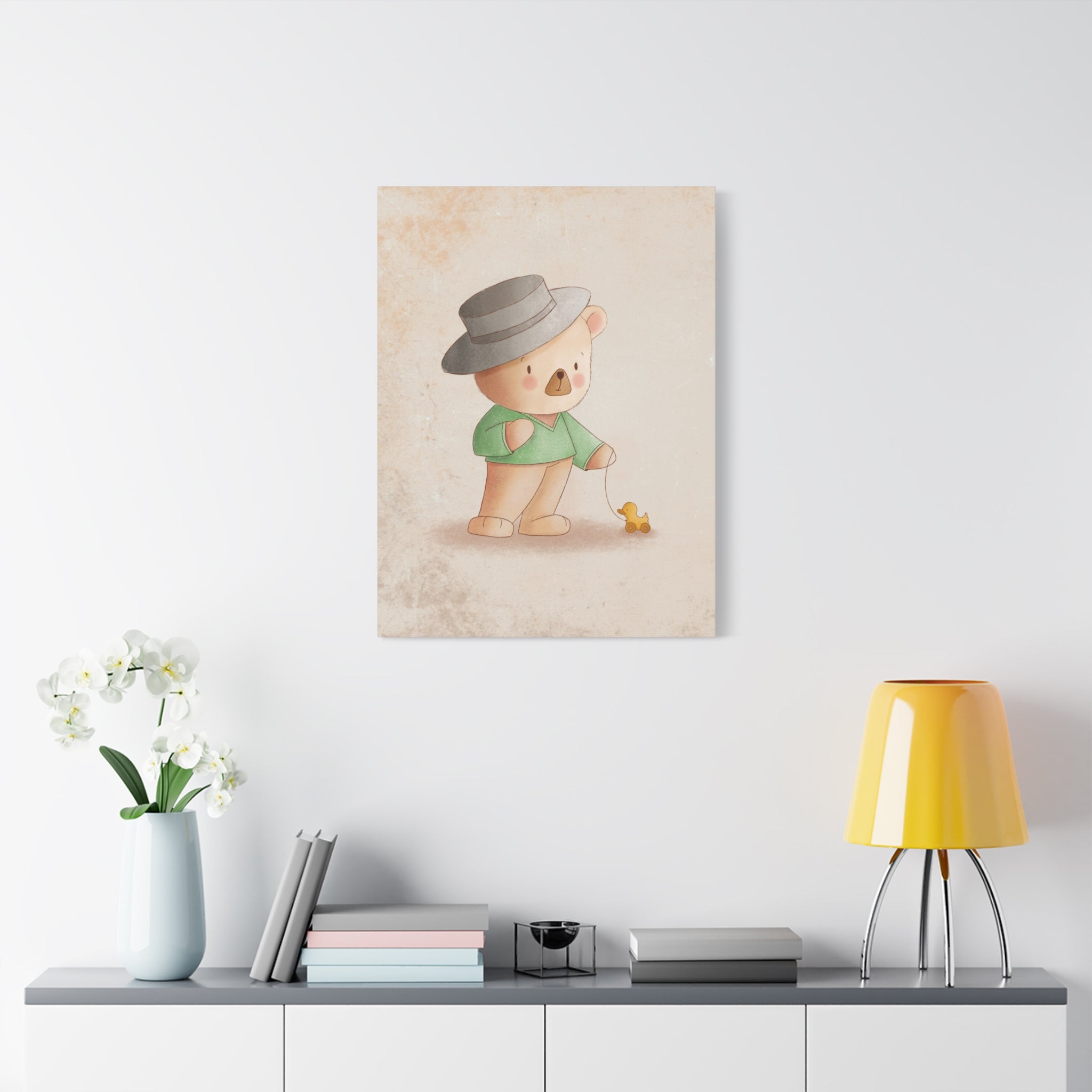 canvas-wall-art-cute-bear-nursery-decor-baby-bear-print-stretched-canvas-nursery-art-cute-bear-decoration-baby-nursery-cute-a