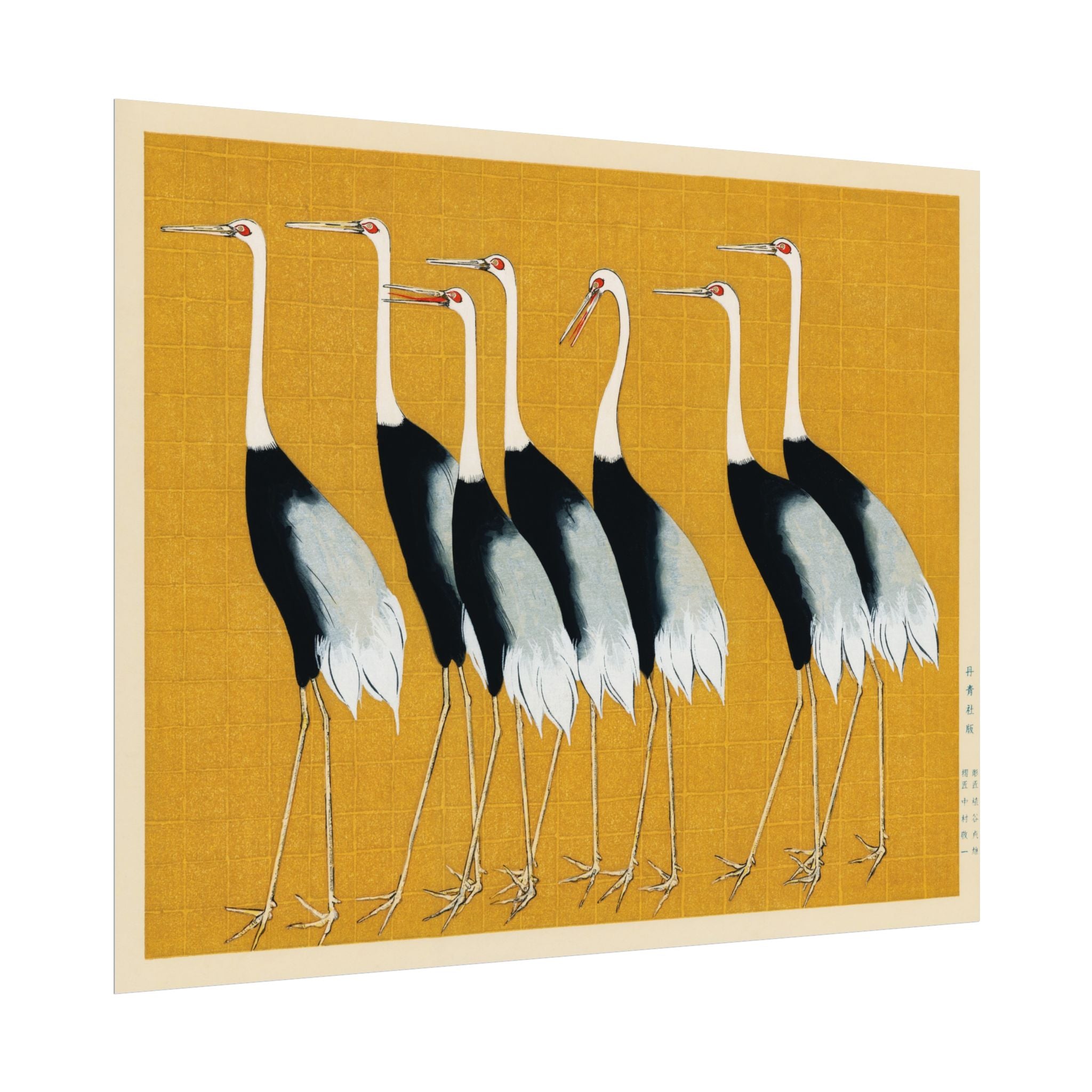 Japanese Red Crown Crane Poster Wall Art, Home Decor, Housewarming Gift, Poster Print, Japanese Poster Wall Decor